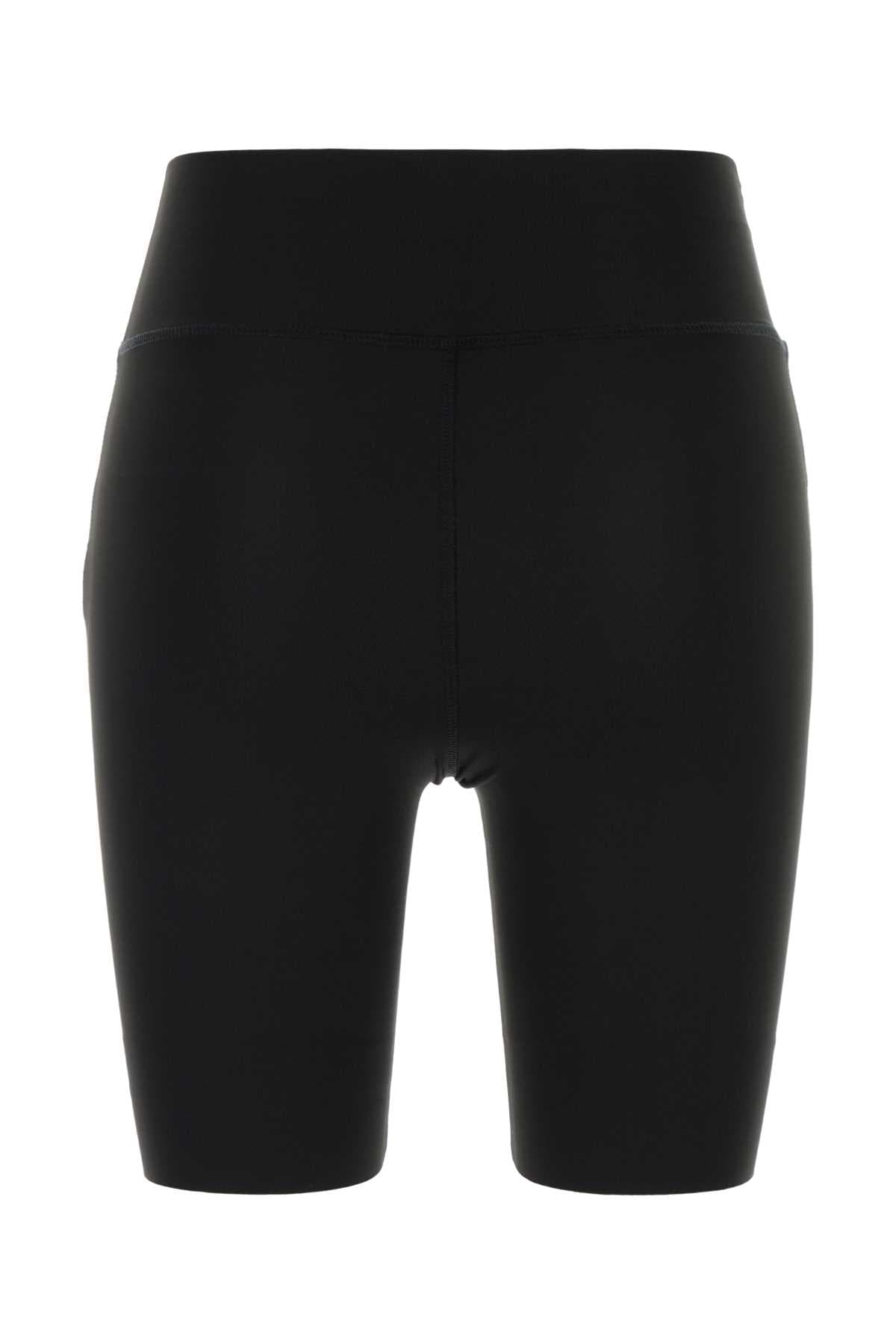 Black stretch polyester shorts - мініатюра 2