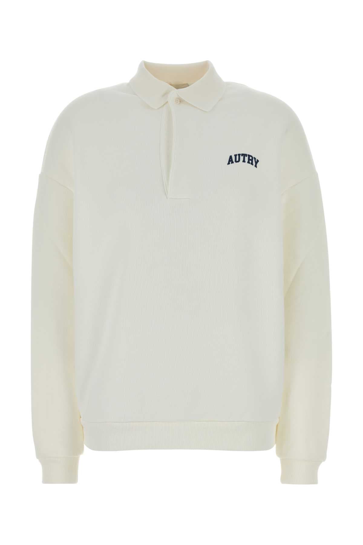 White cotton polo shirt