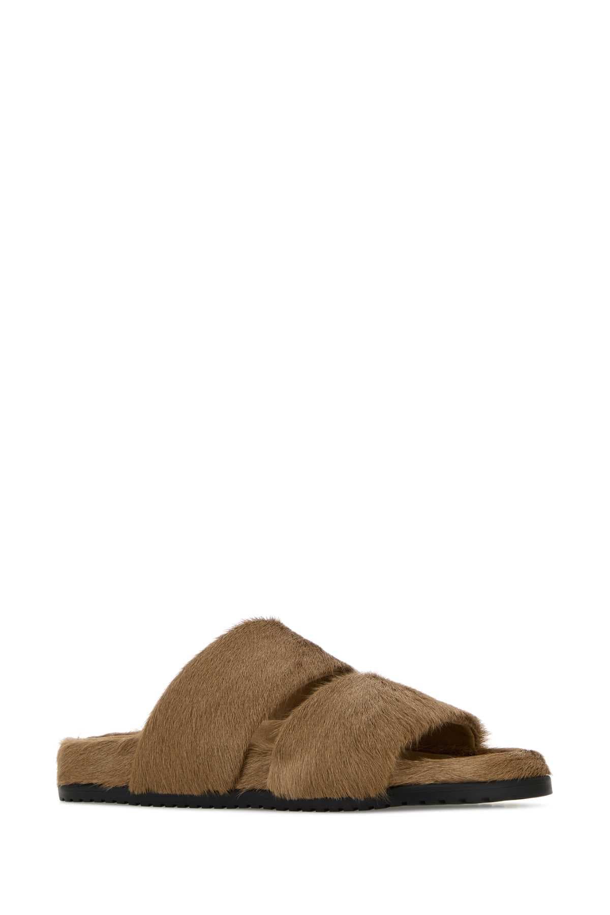 Camel calf hair DG Casual slippers - мініатюра 2