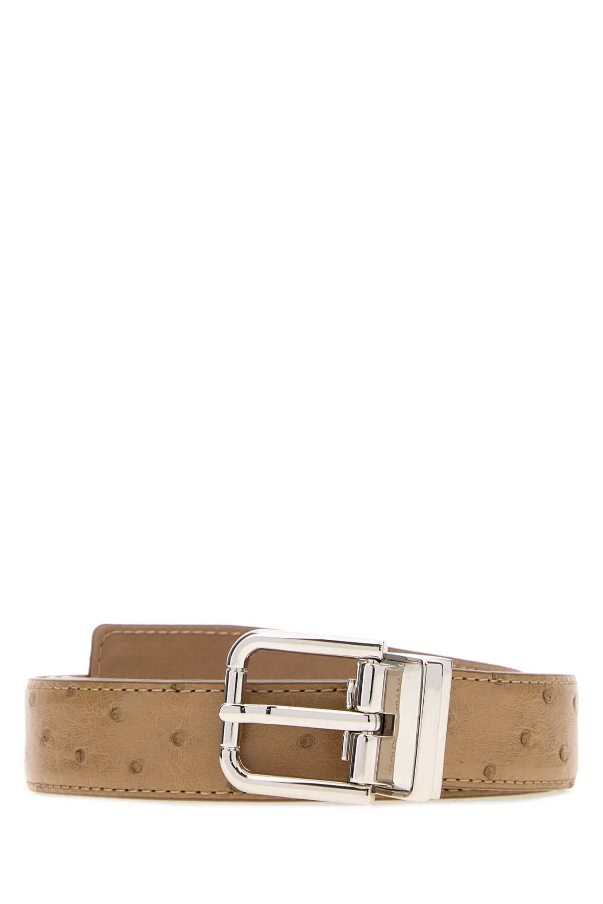 Camel leather reversible belt
