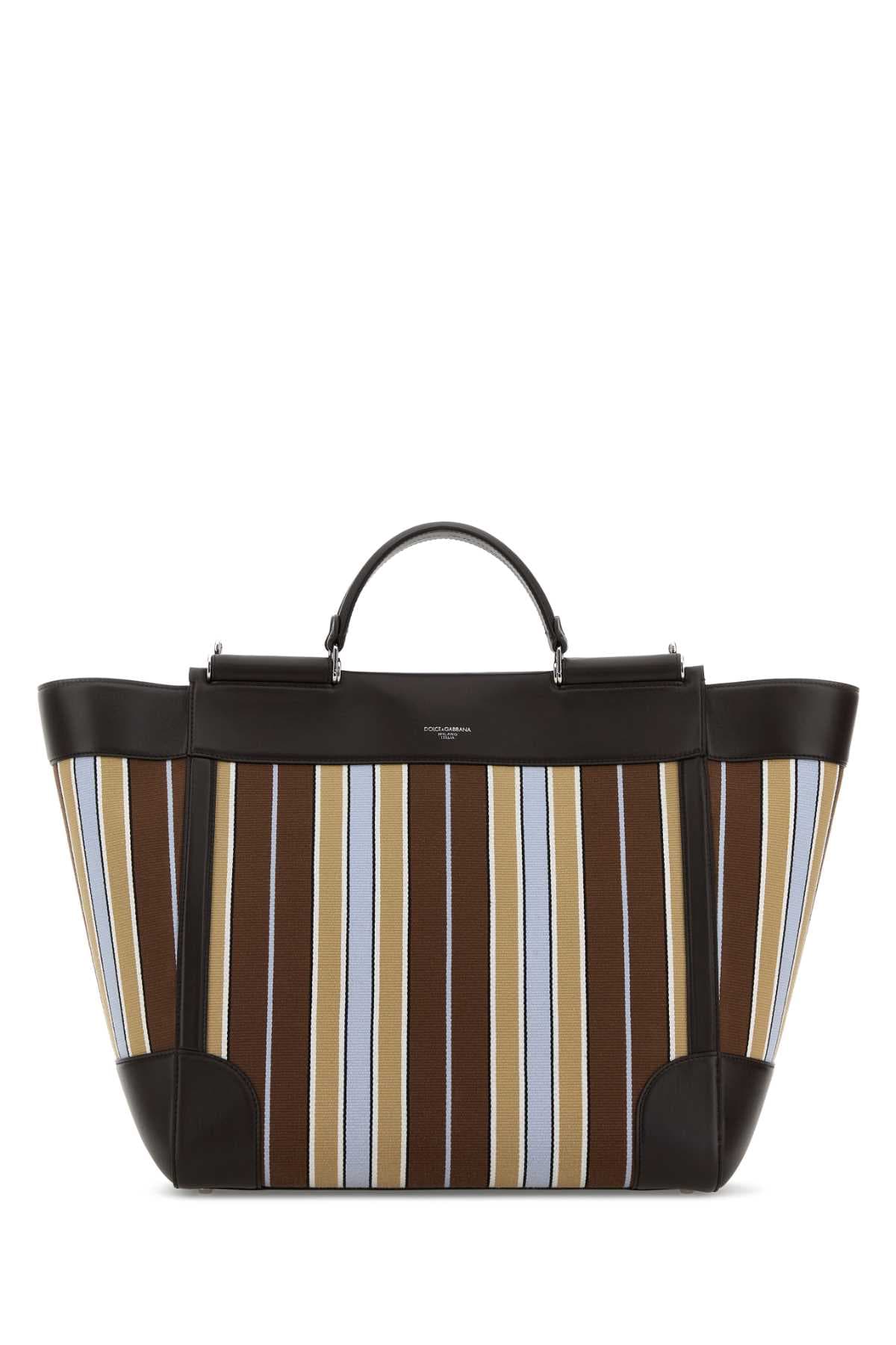 Embroidered fabric Sicily shopping bag