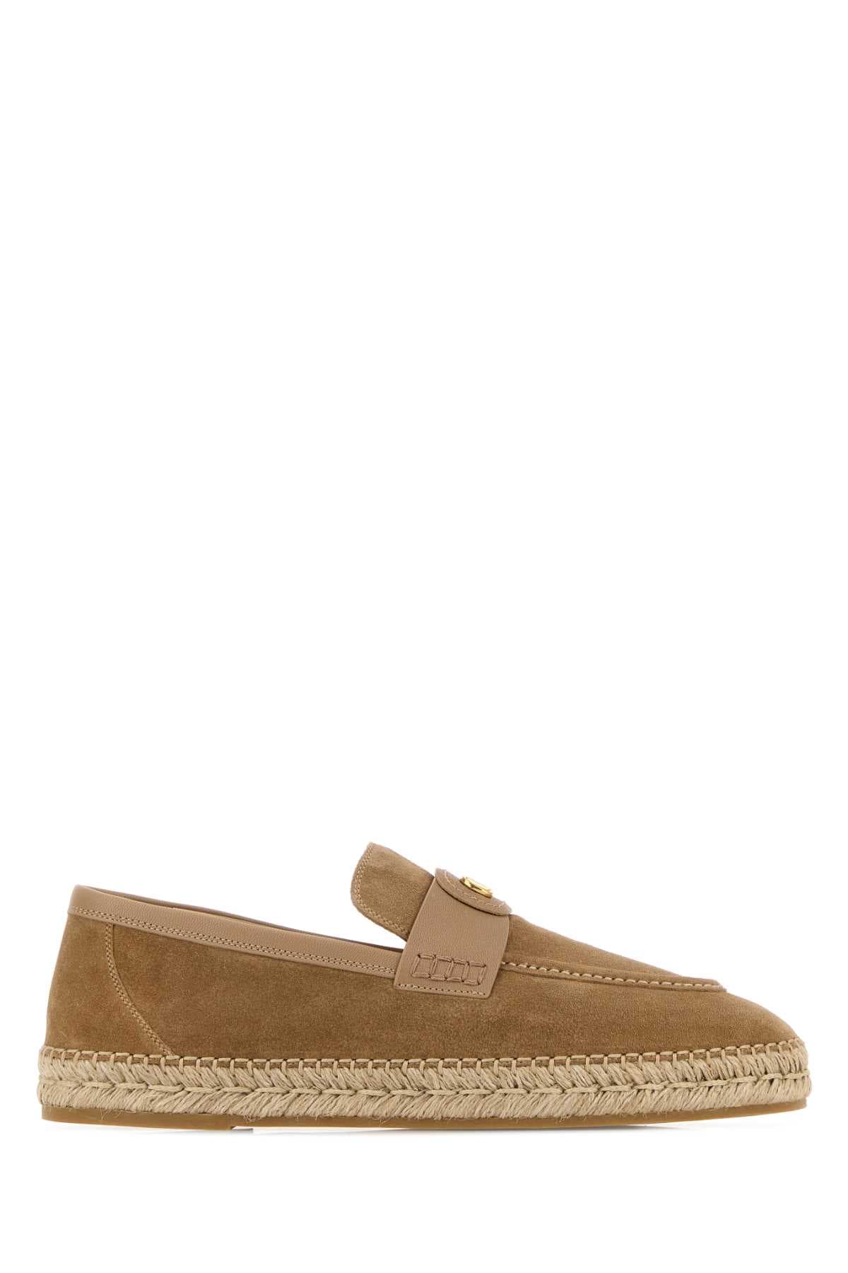 Camel suede VLogo espadrilles