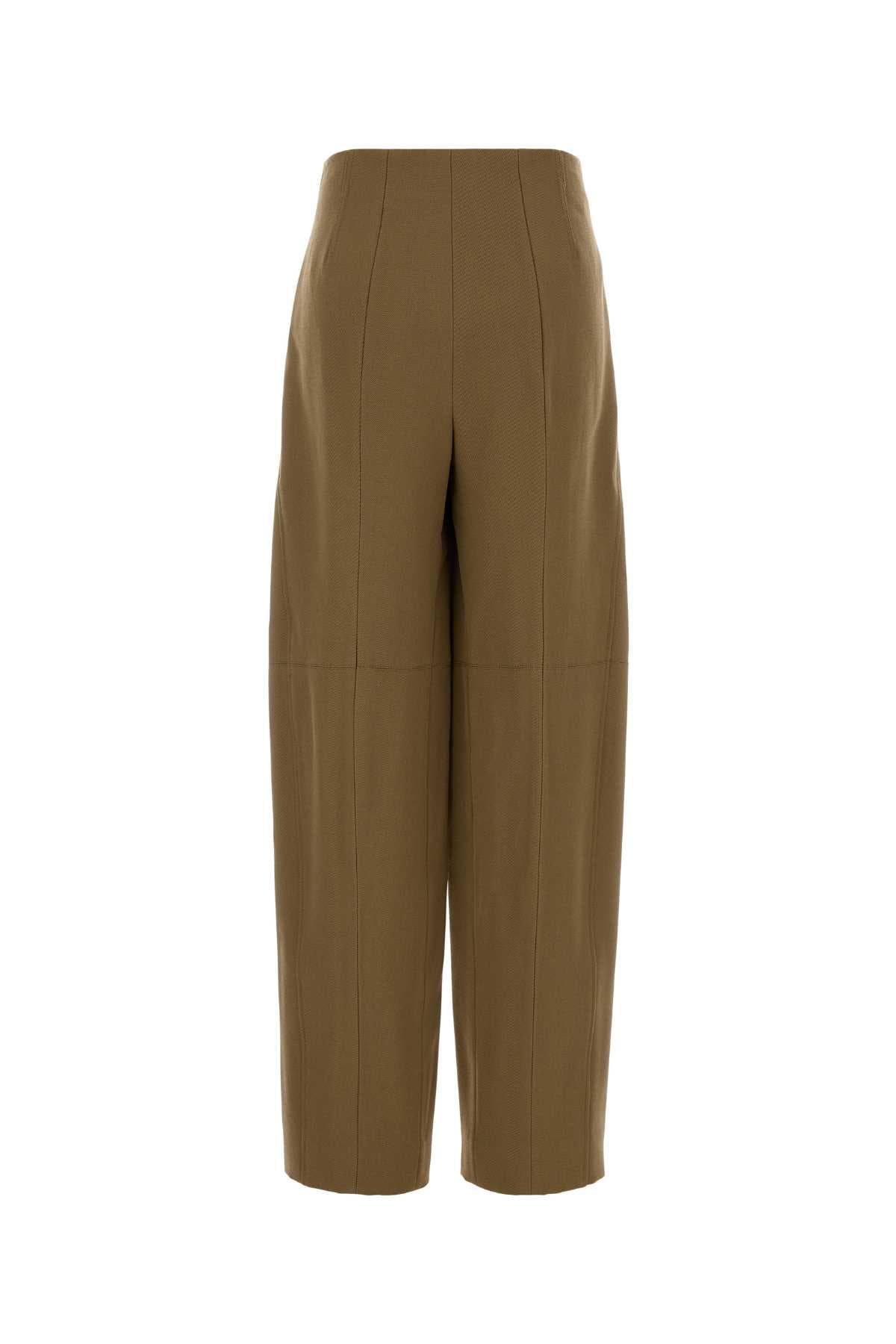 Beige stretch polyester blend pant - мініатюра 2