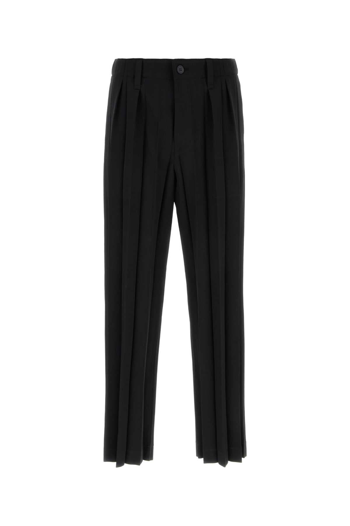 Black polyester pant