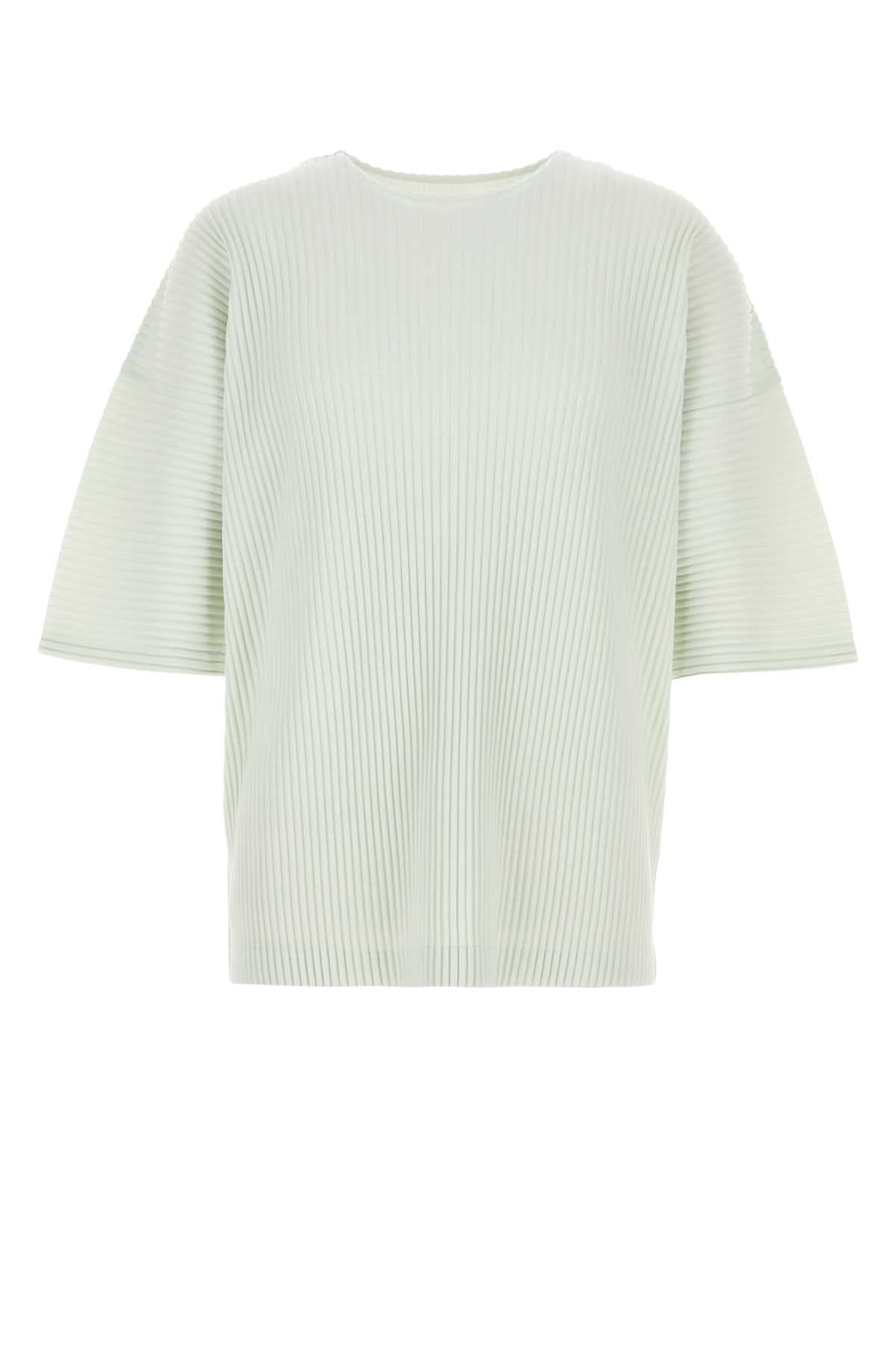 Mint green polyester t-shirt