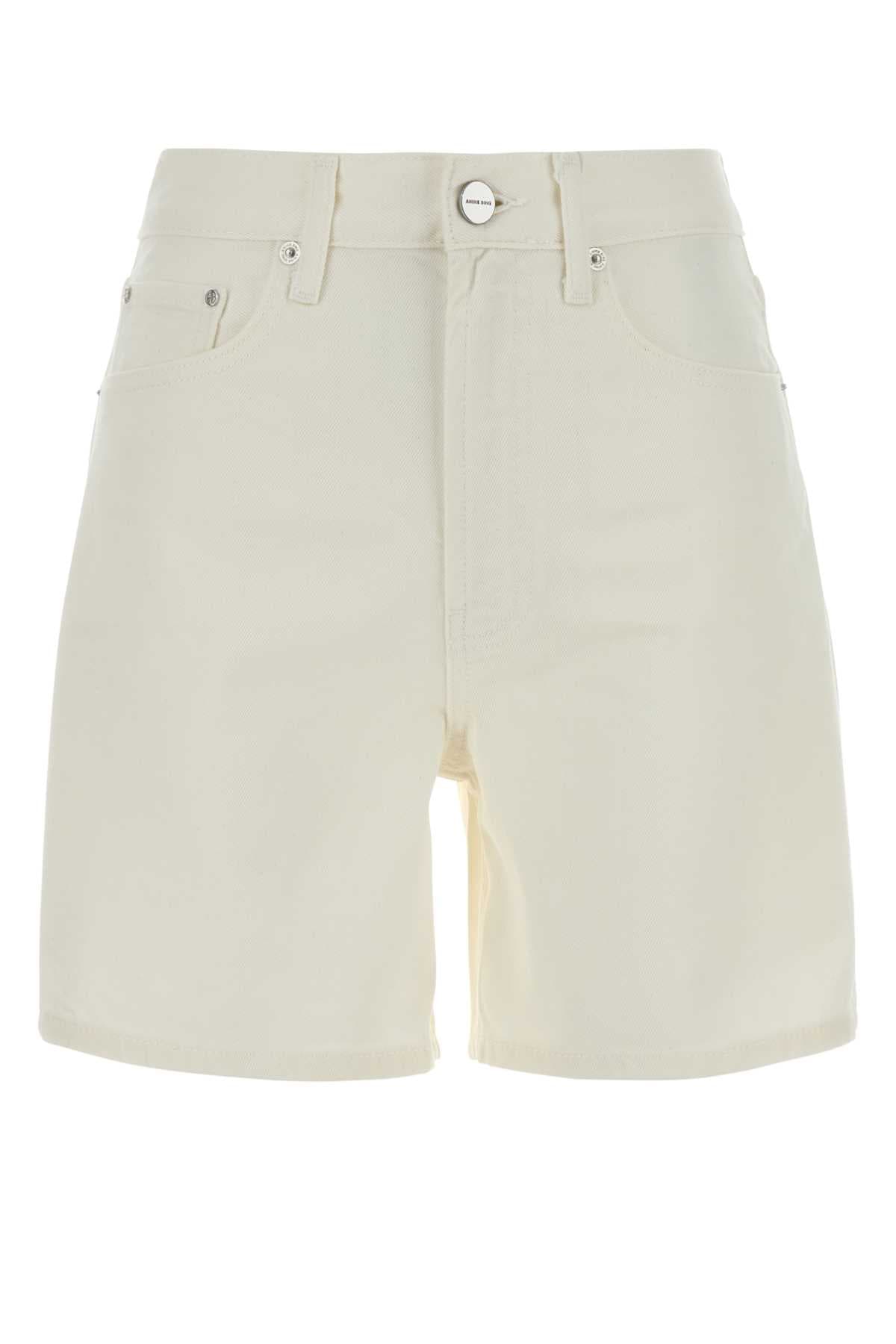 White denim shorts