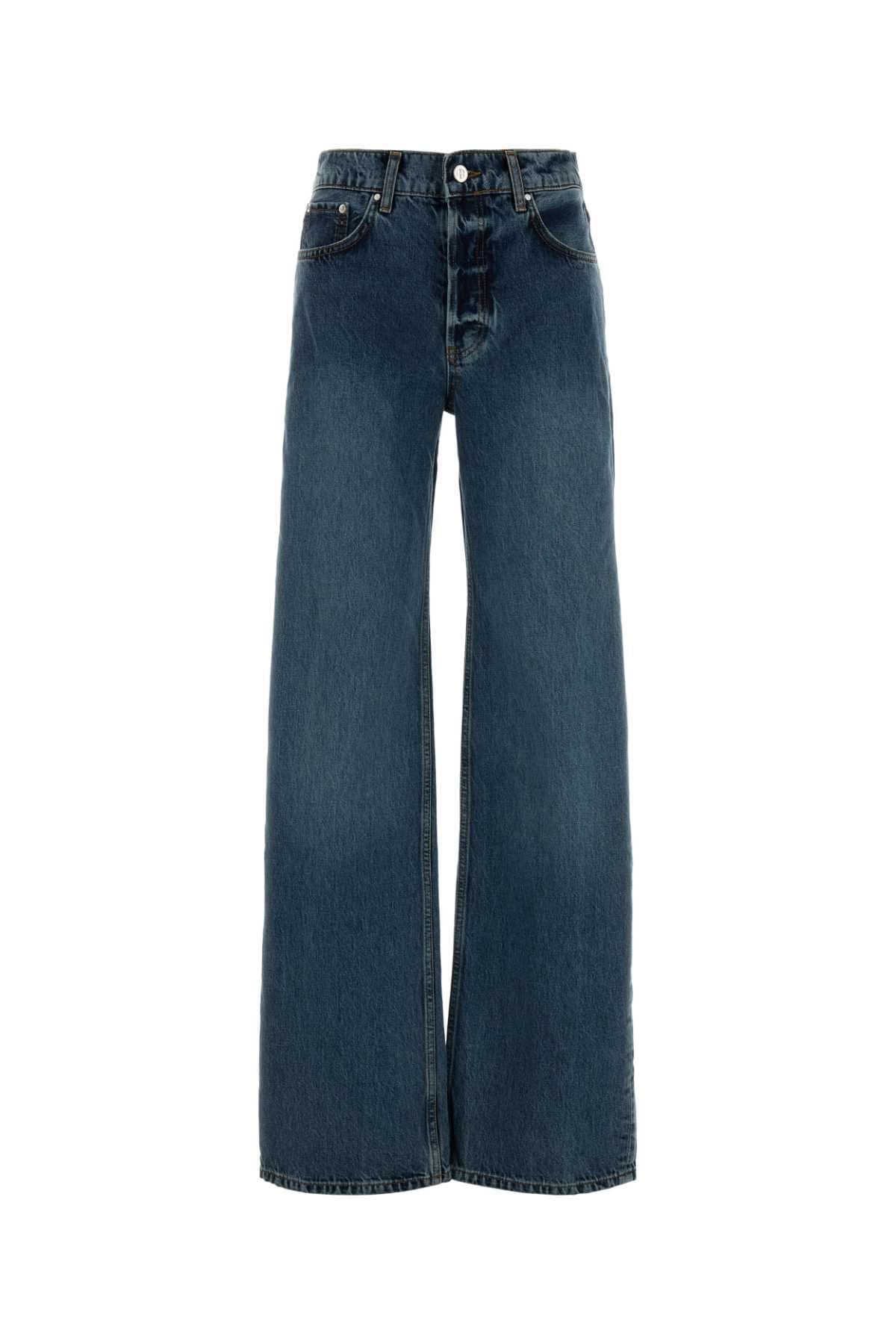 Denim wide-leg jeans