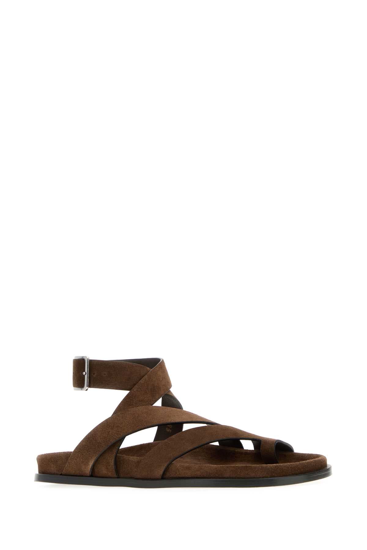 Brown suede Tide thong sandals - мініатюра 2