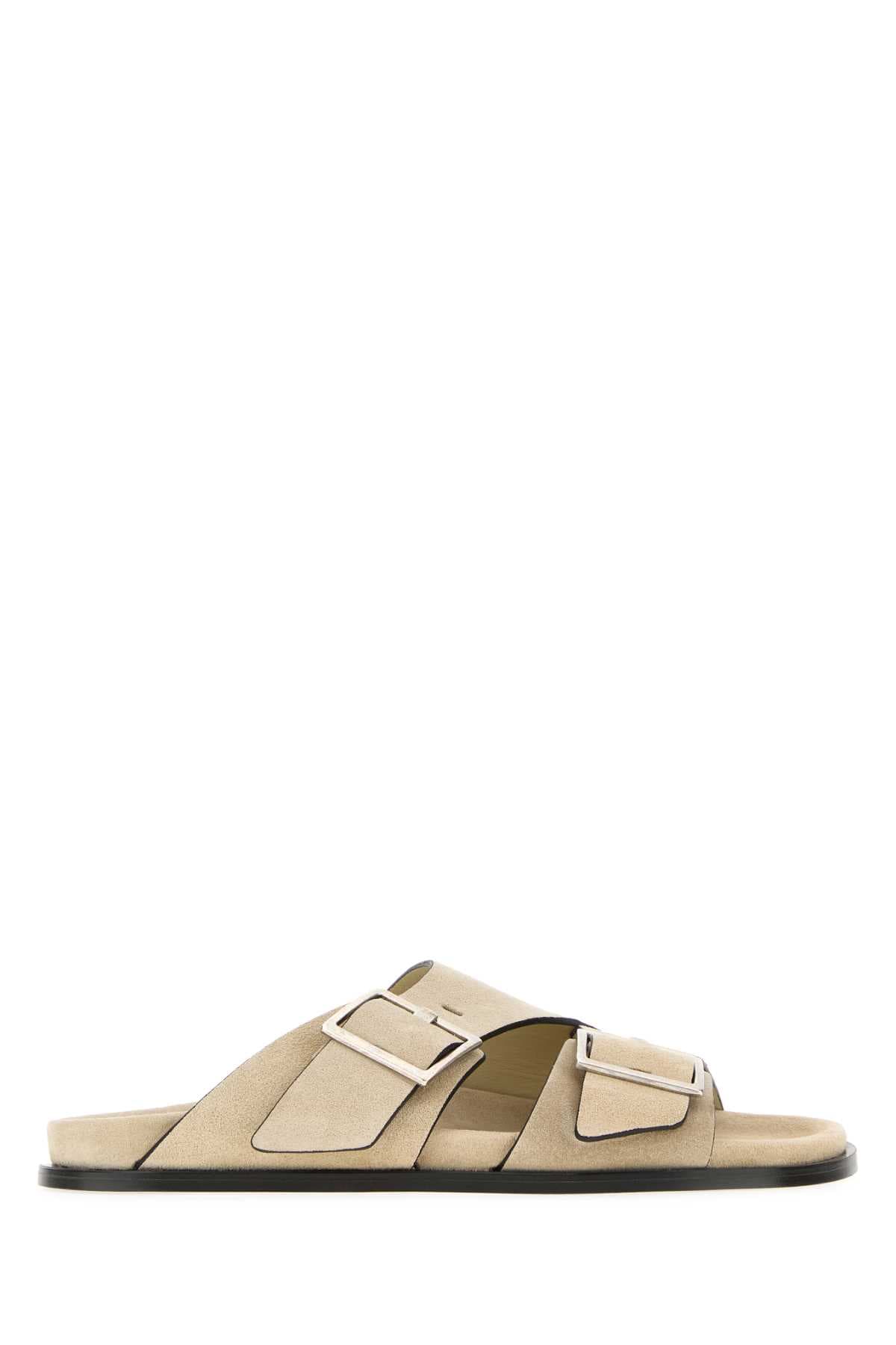 Sand suede Alba slippers