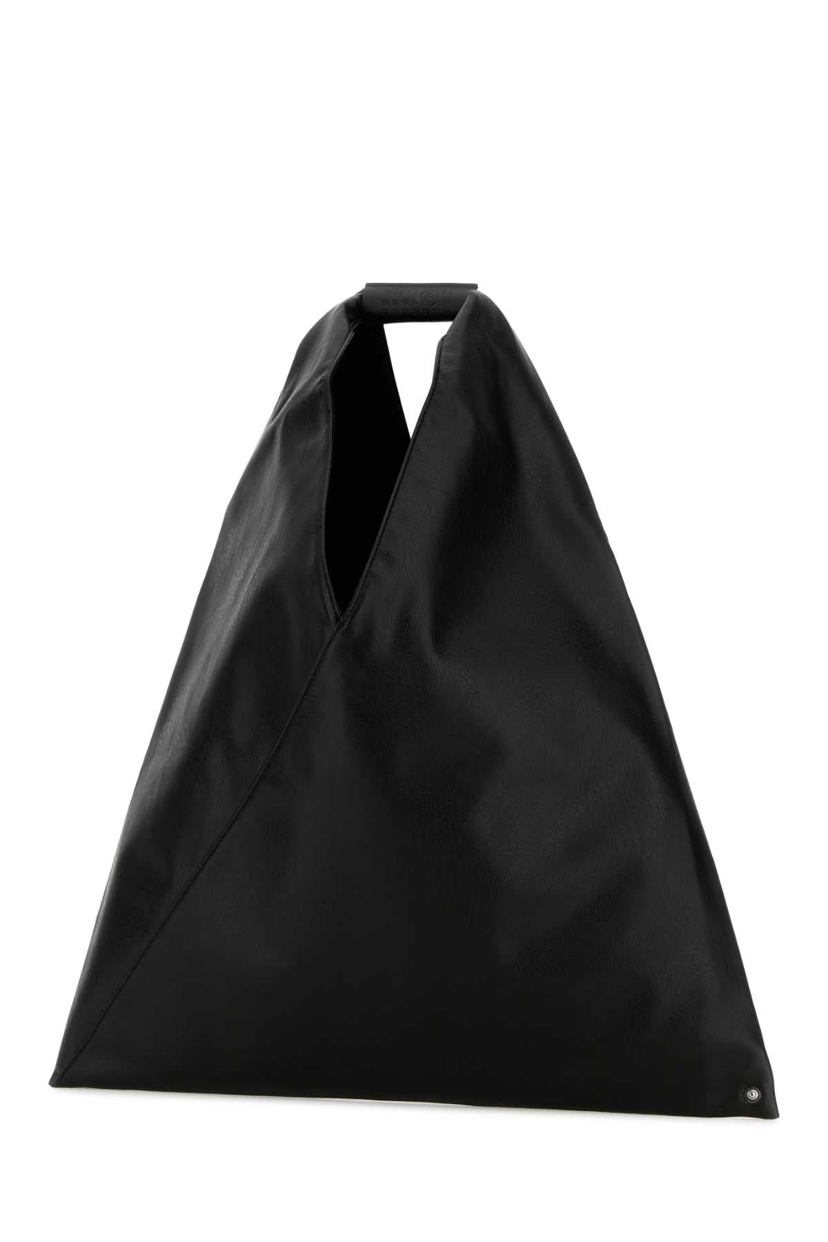 Black synthetic leather Japanese shoulder bag - мініатюра 2