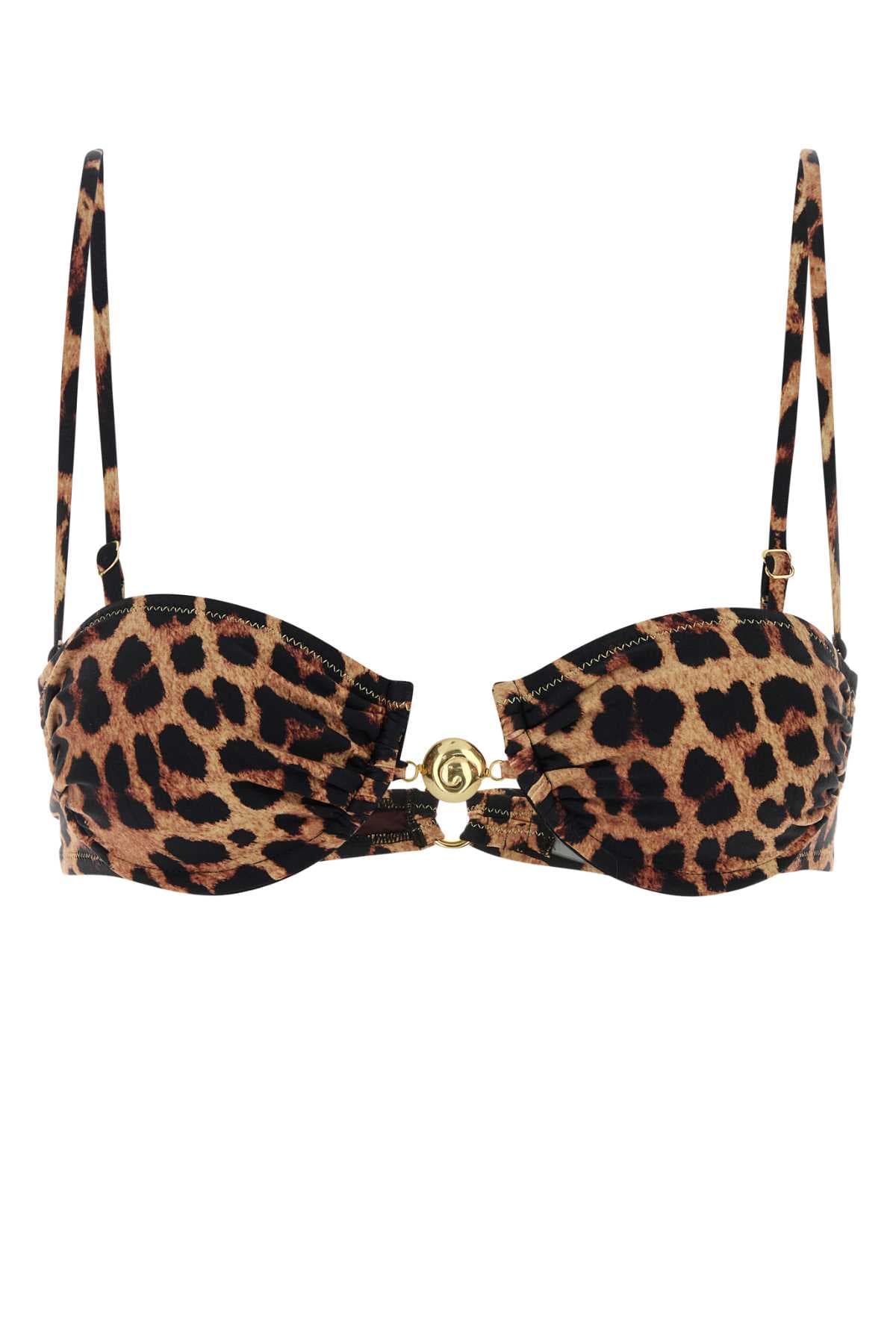 Printed stretch nylon Hammond bikini top
