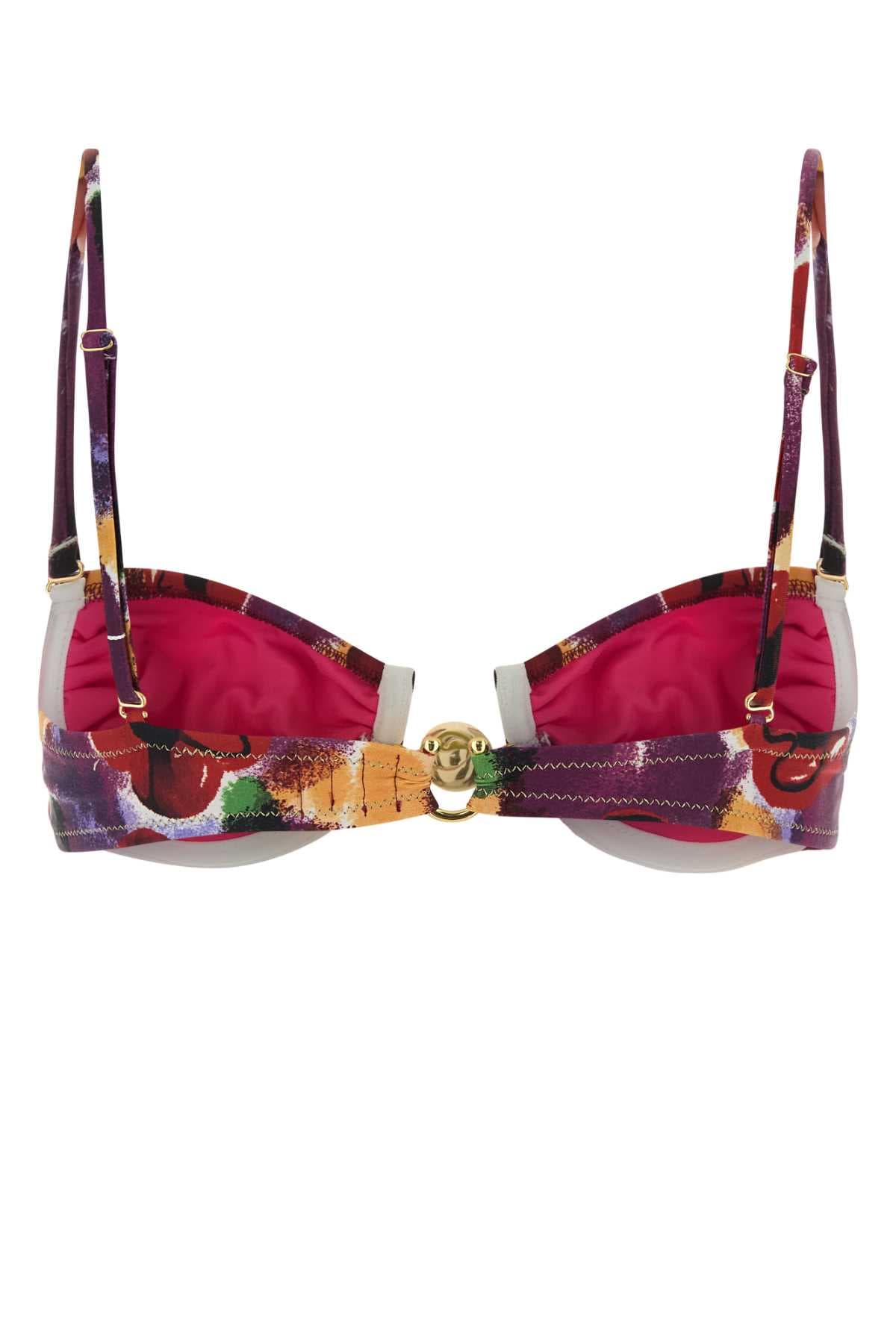 Printed stretch nylon Hammond bikini top - мініатюра 2
