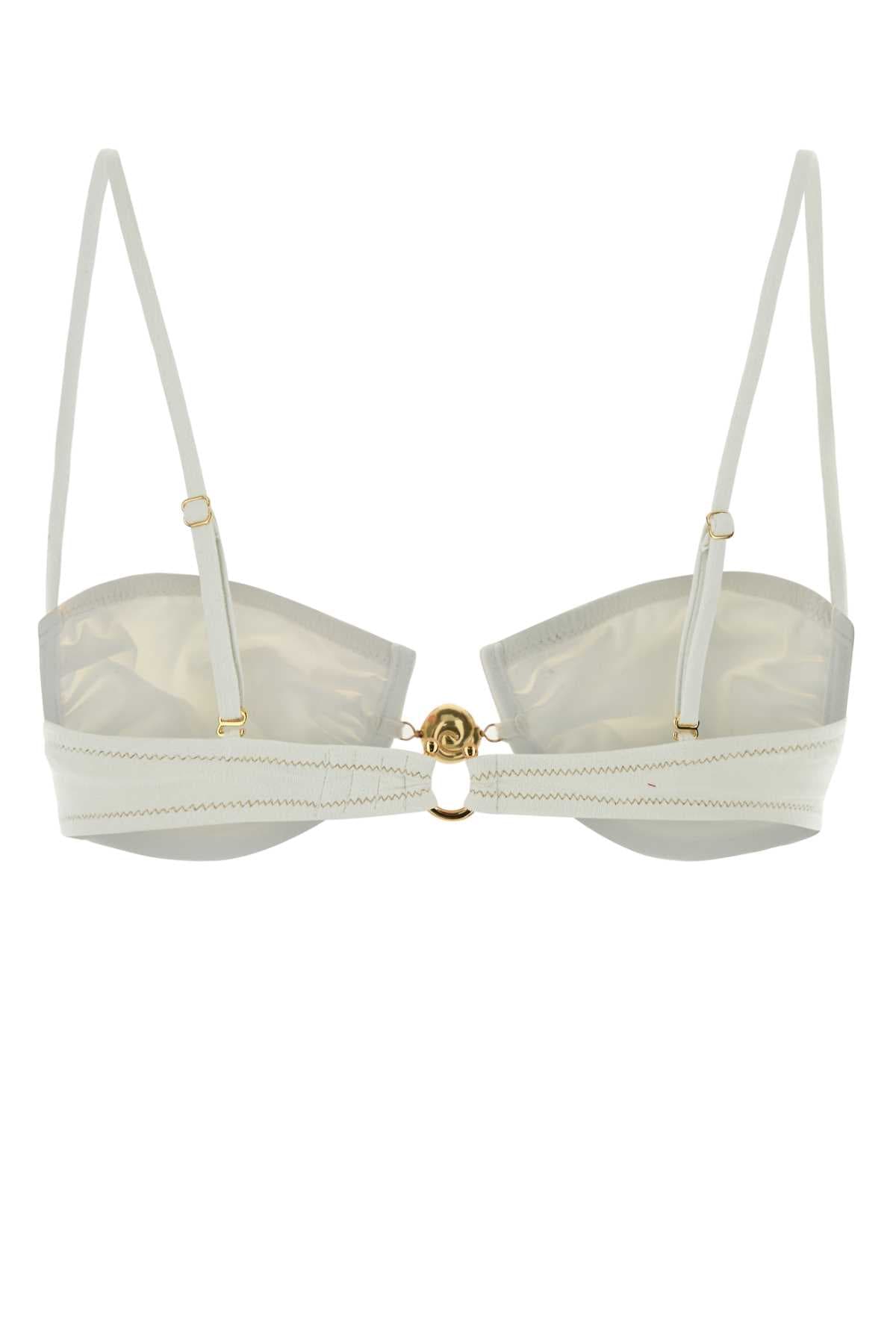 White stretch jersey Hammond 2.0 bikini top - мініатюра 2