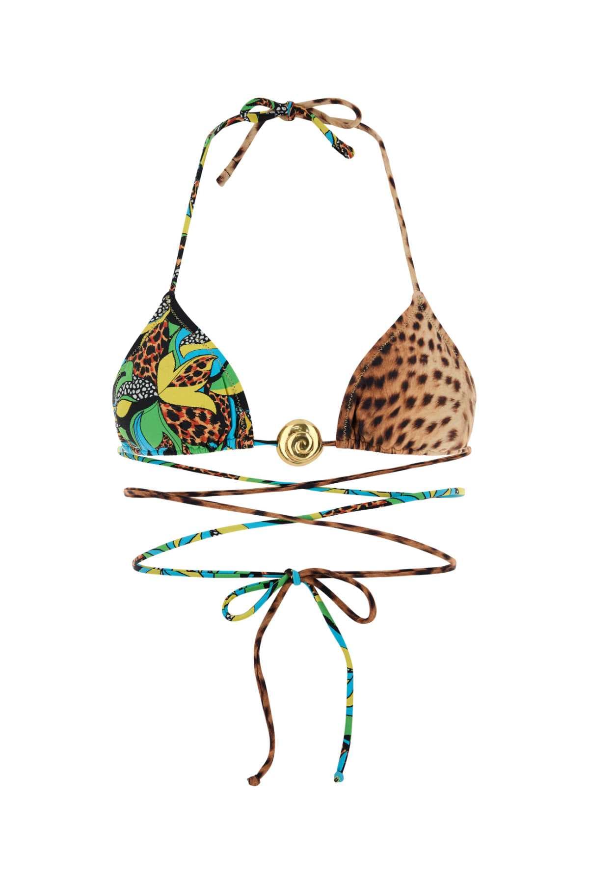 Printed stretch nylon Miami 2.0 bikini top