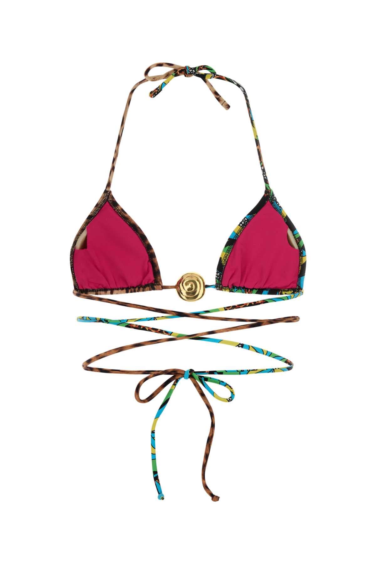 Printed stretch nylon Miami 2.0 bikini top - мініатюра 2
