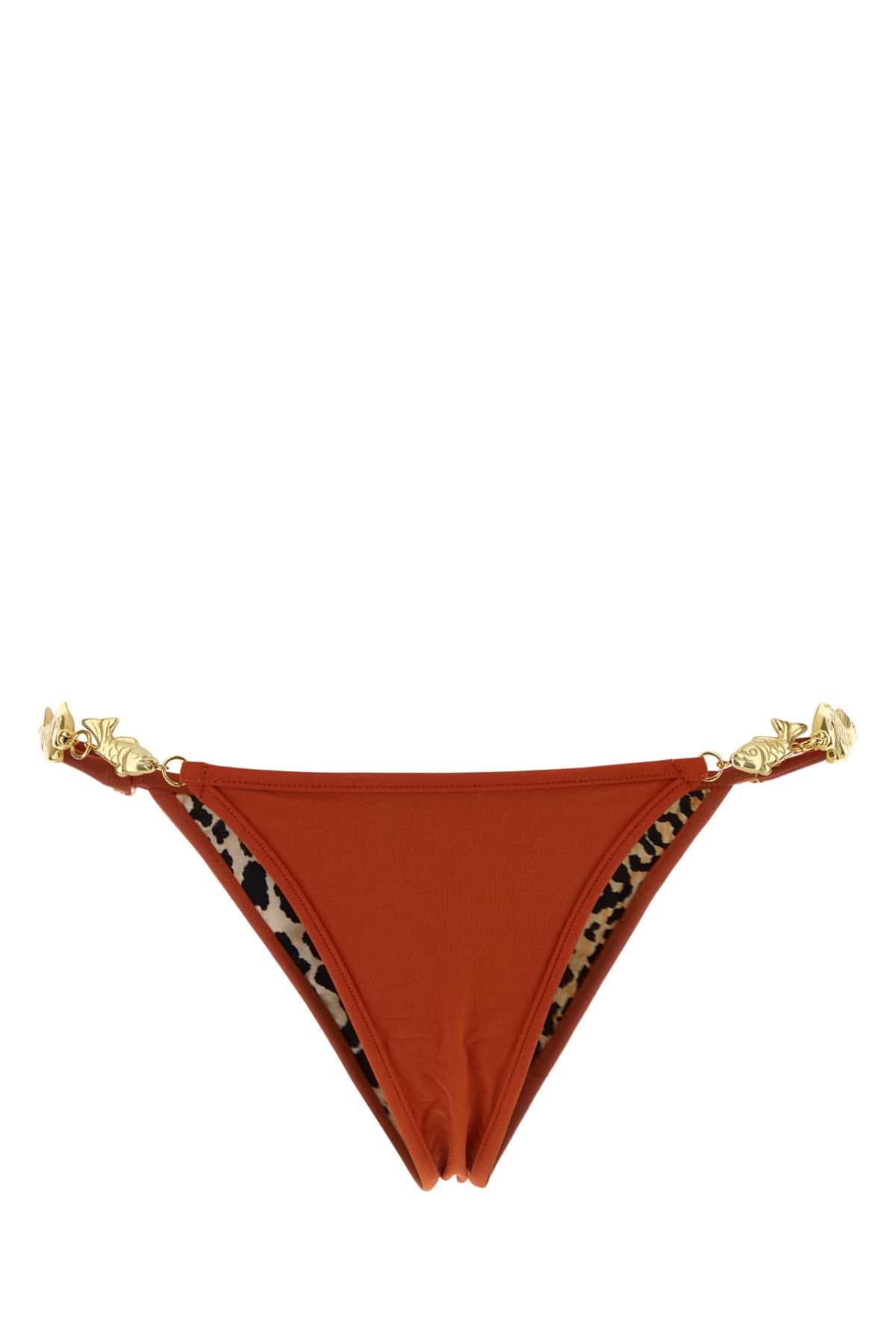 Coral stretch nylon Splash bikini bottom