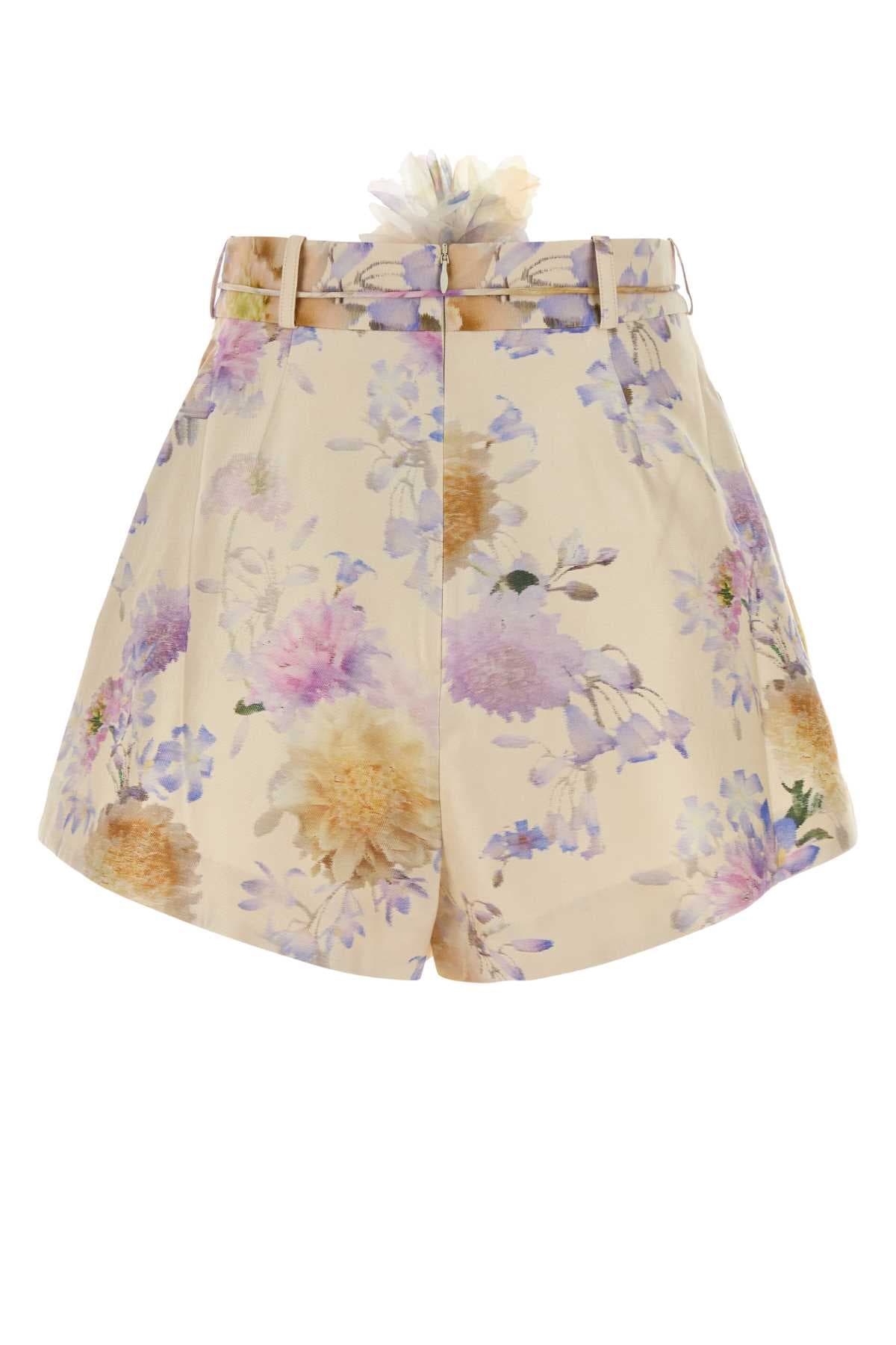 Printed satin Luna shorts - мініатюра 2