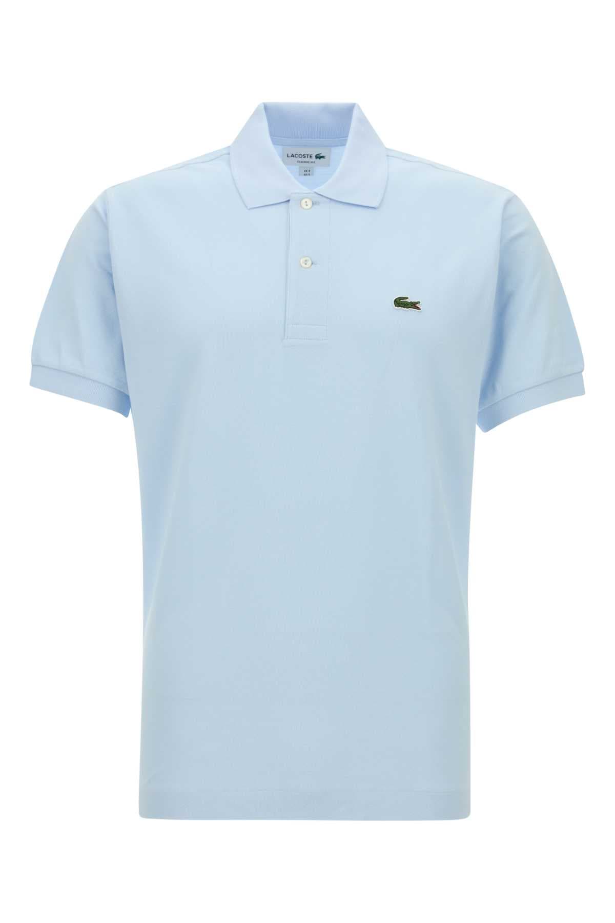 Pastel light-blue piquet polo shirt