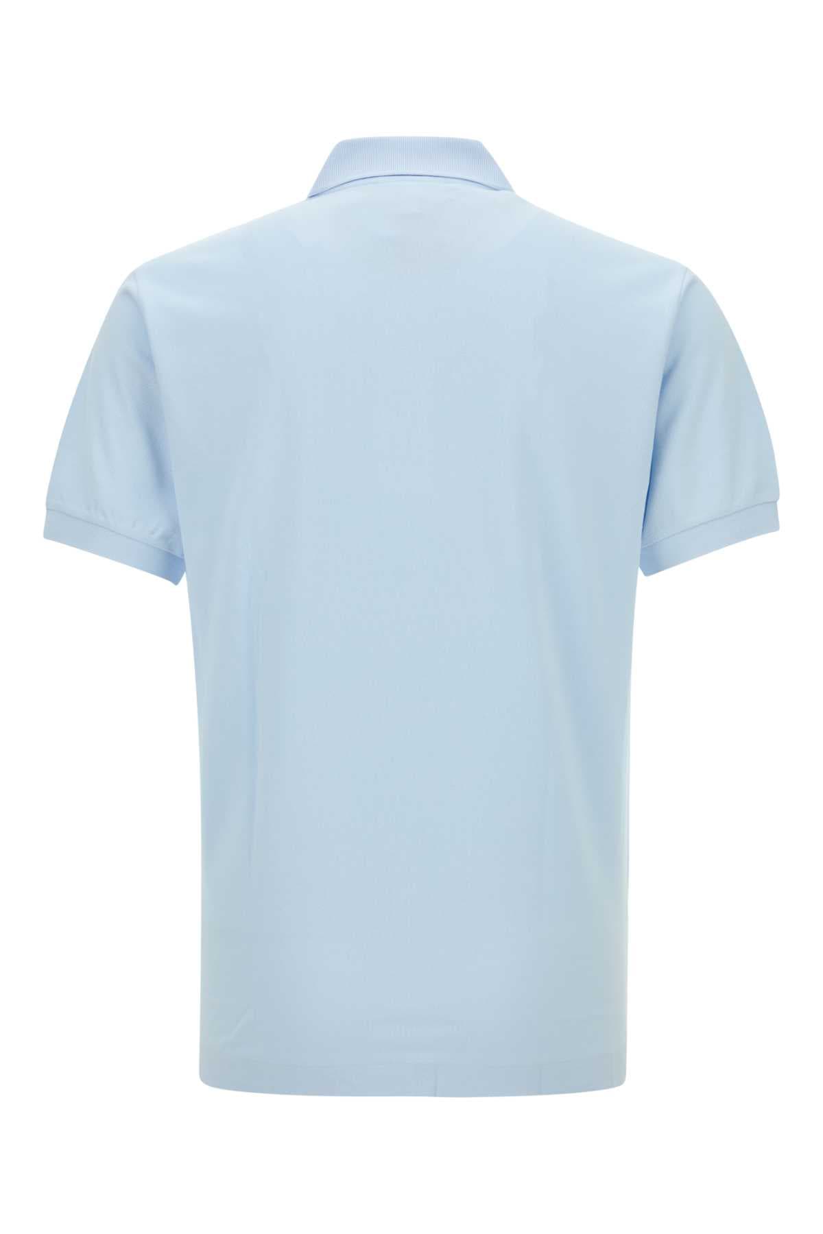 Pastel light-blue piquet polo shirt - мініатюра 2