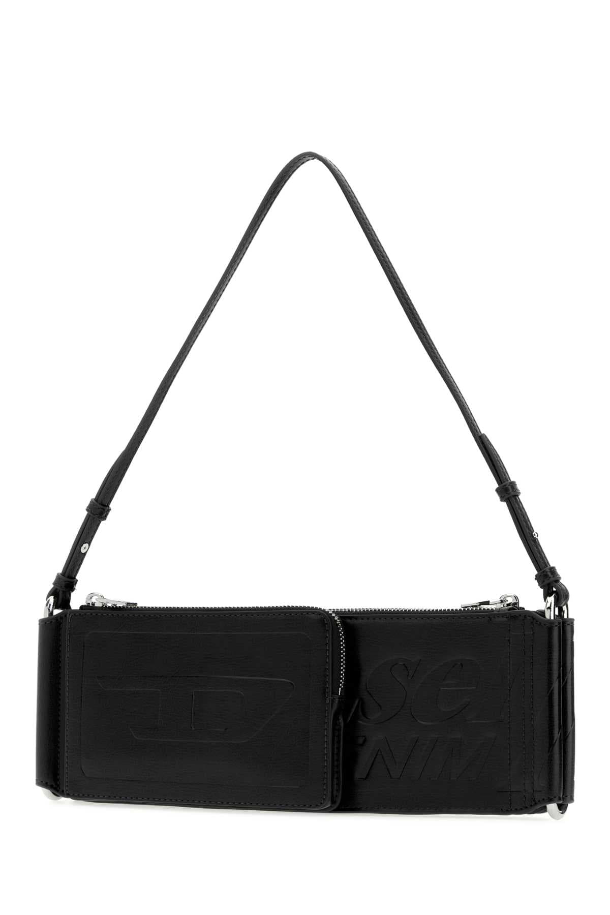 Black synthetic leather Flag-D shoulder bag - мініатюра 2