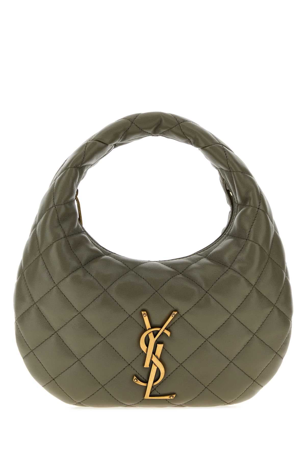 Army green nappa leather Icarino shoulder bag