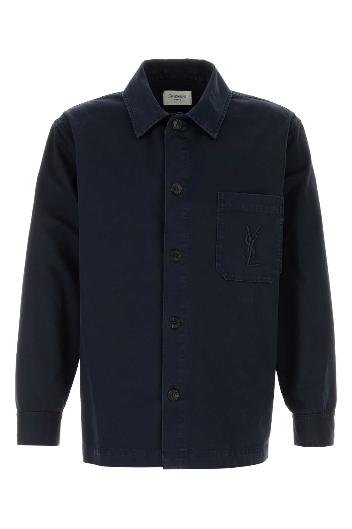 Dark blue cotton shirt