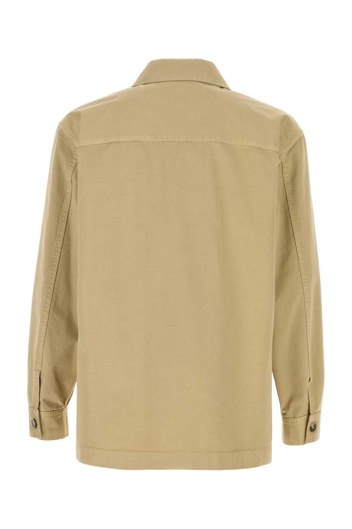 Beige cotton shirt - мініатюра 2