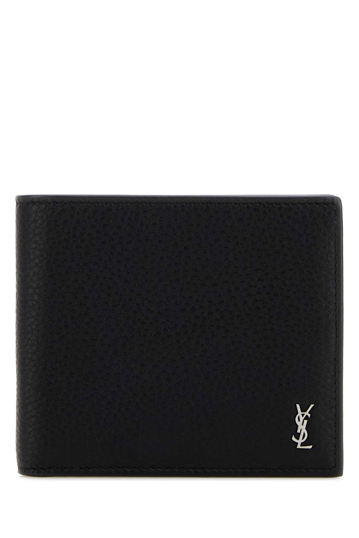 Black leather wallet