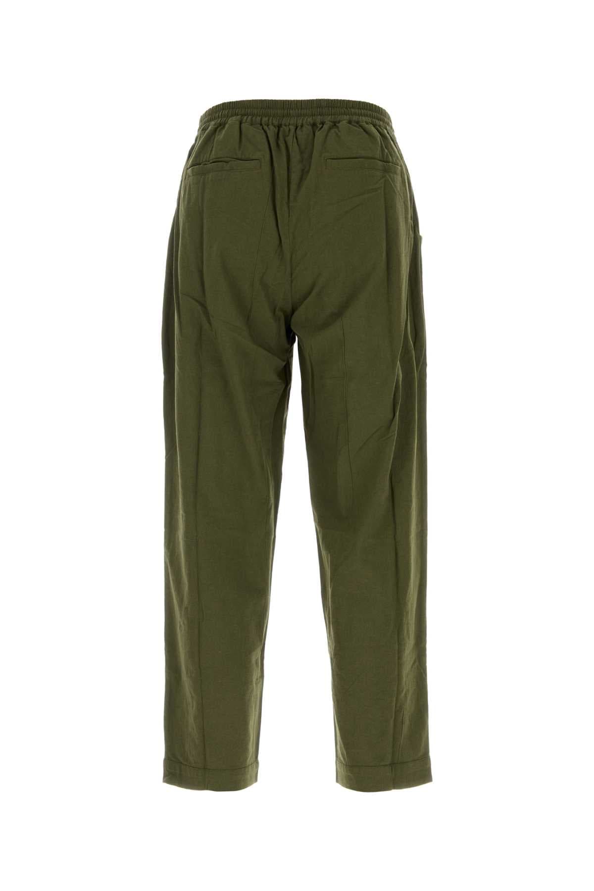 Olive green cotton Neon pant - мініатюра 2