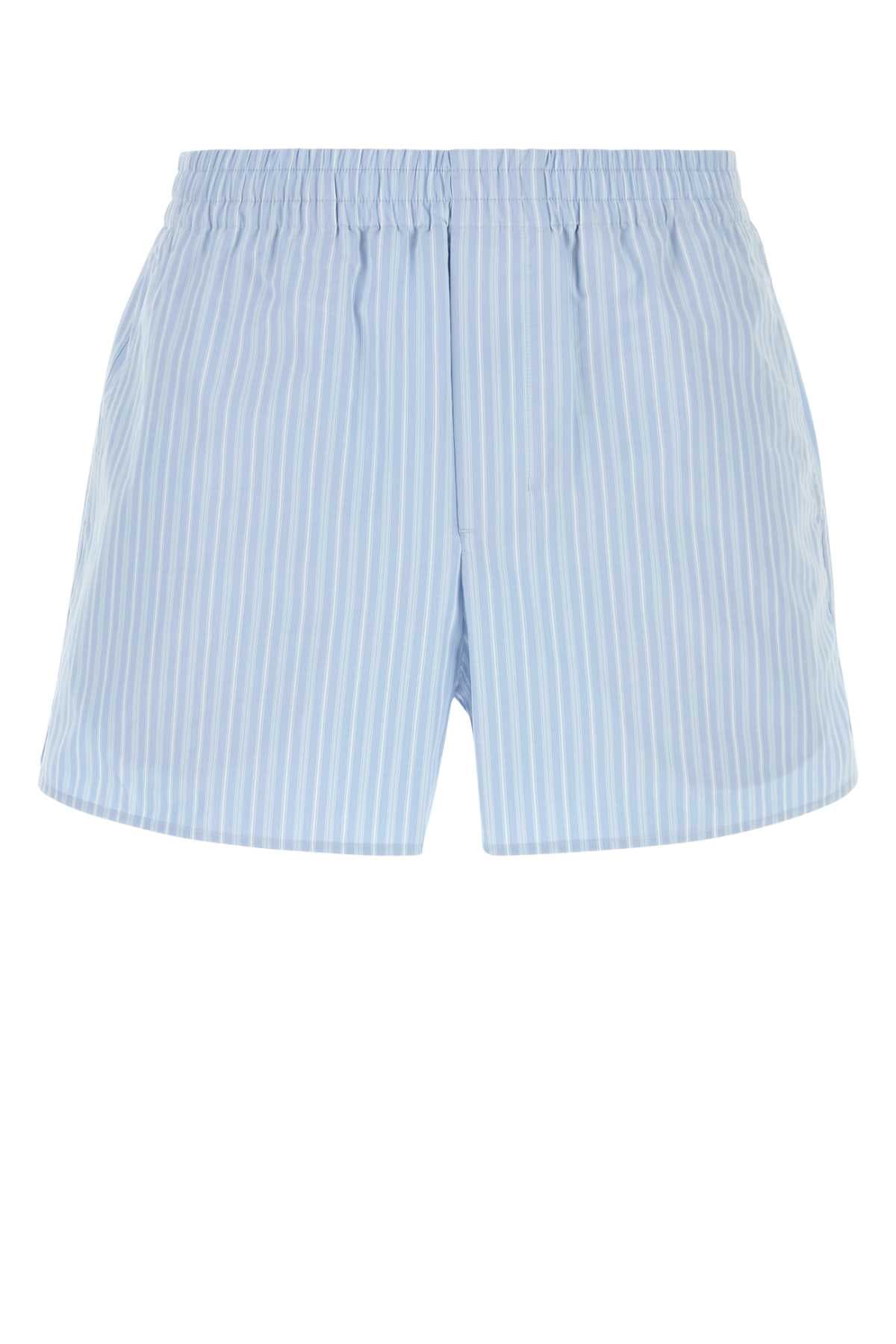Embroidered poplin shorts