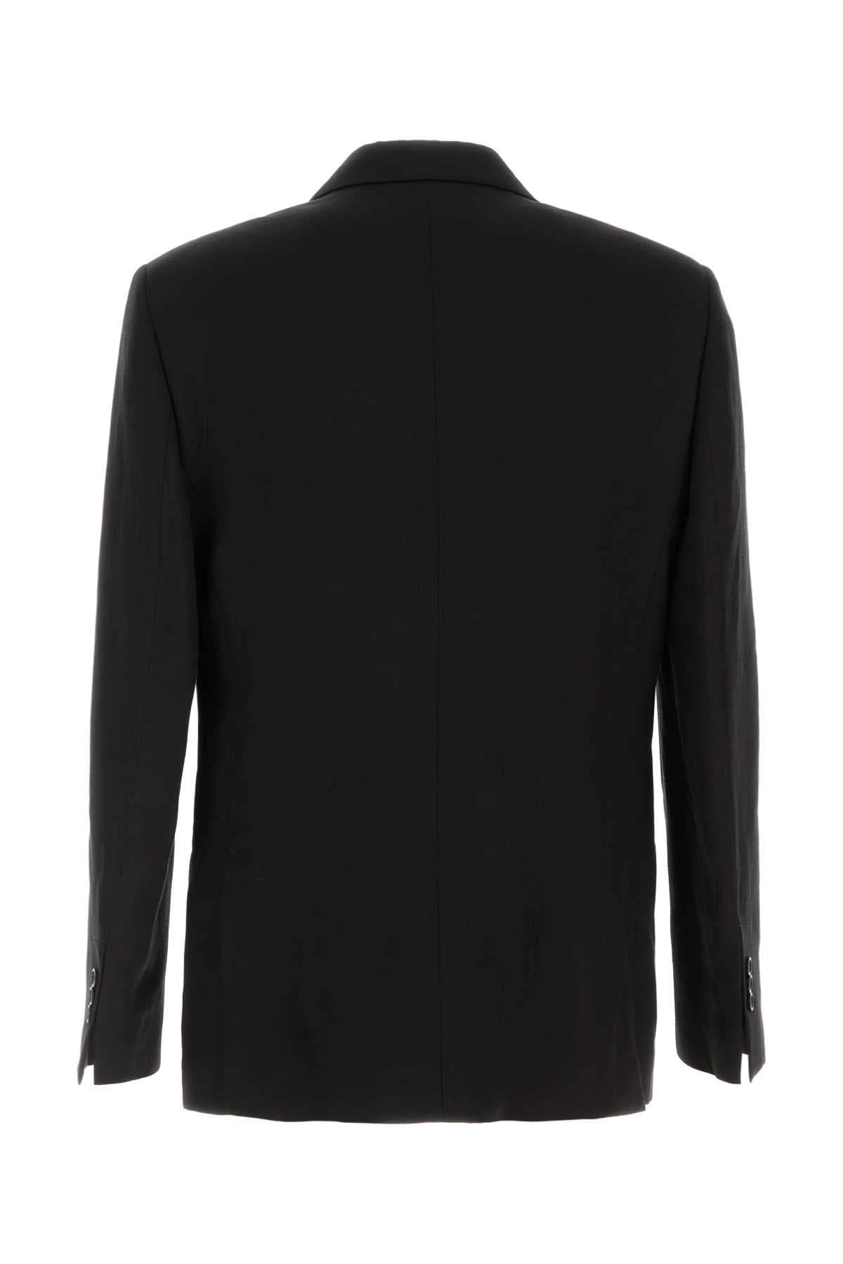 Black viscose blend blazer - мініатюра 2
