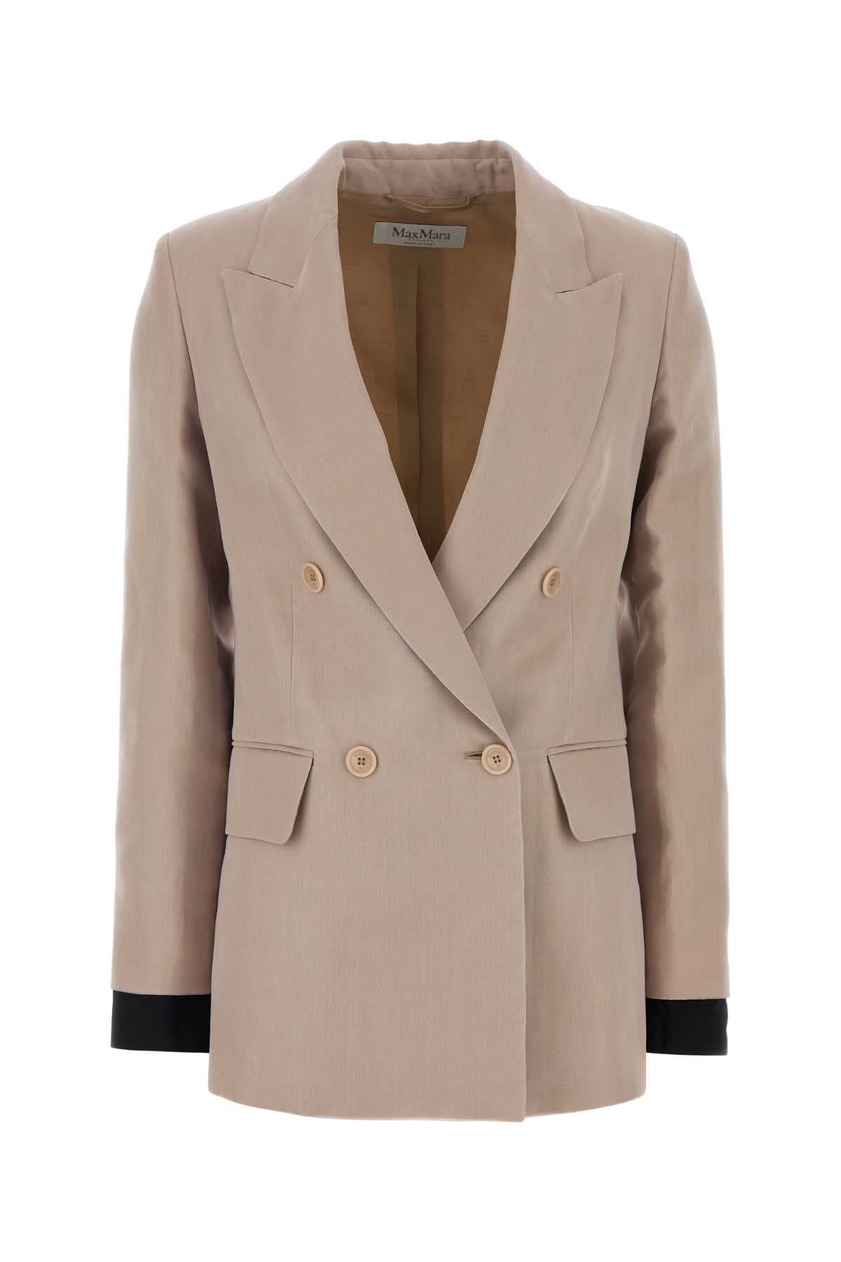 Pink silk Feltro blazer
