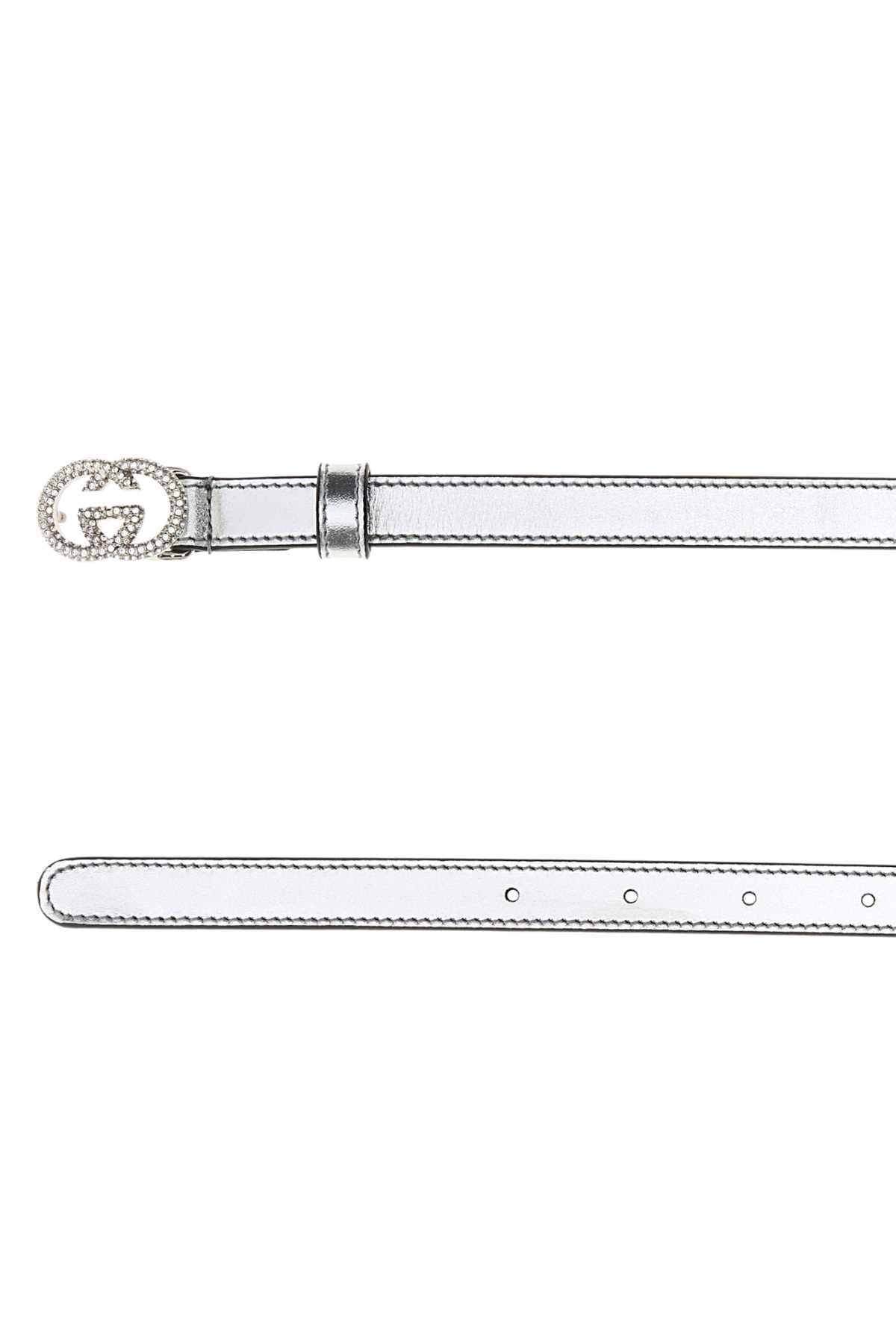 Silver nappa leather belt - мініатюра 2