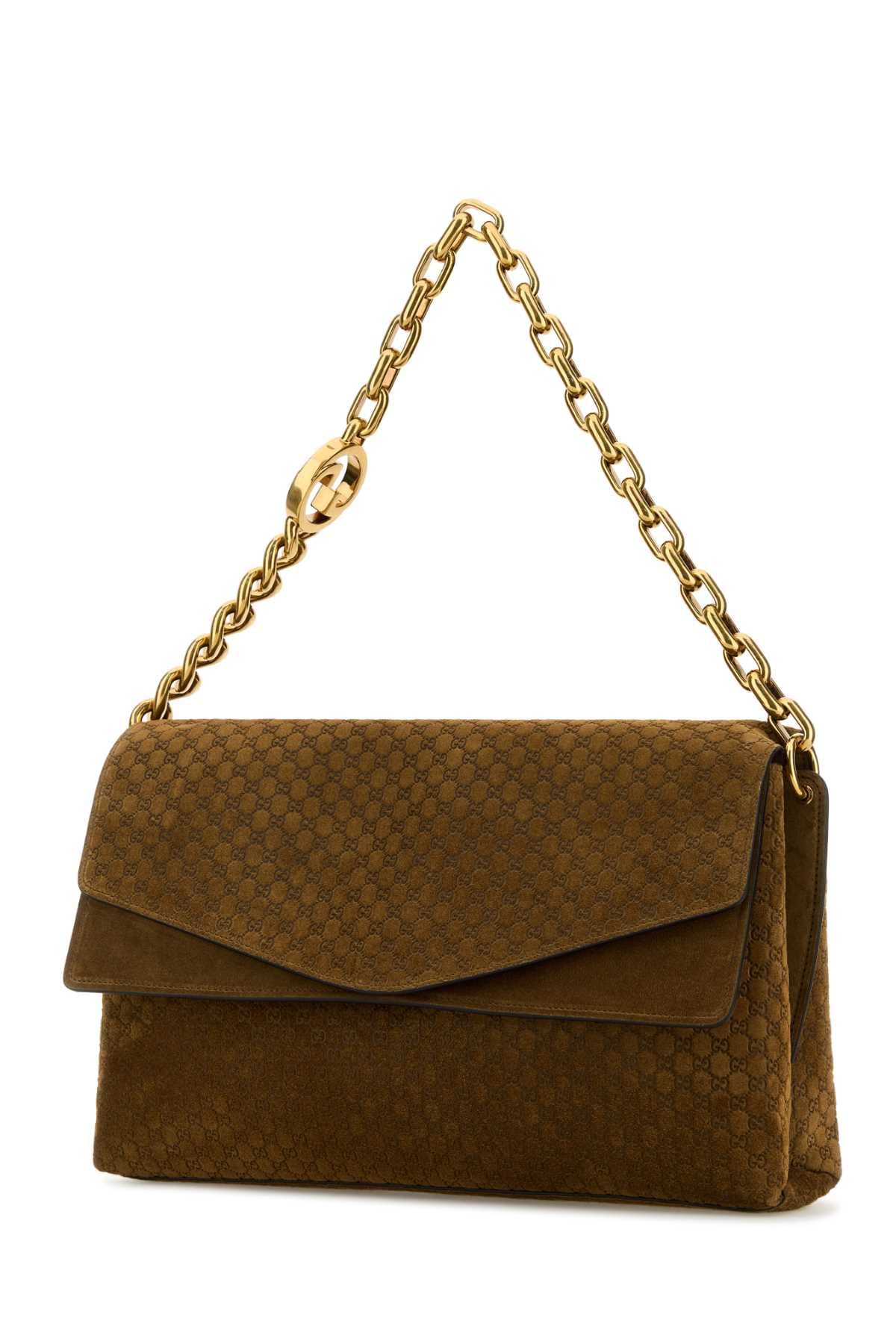 Camel suede large shoulder bag - мініатюра 2
