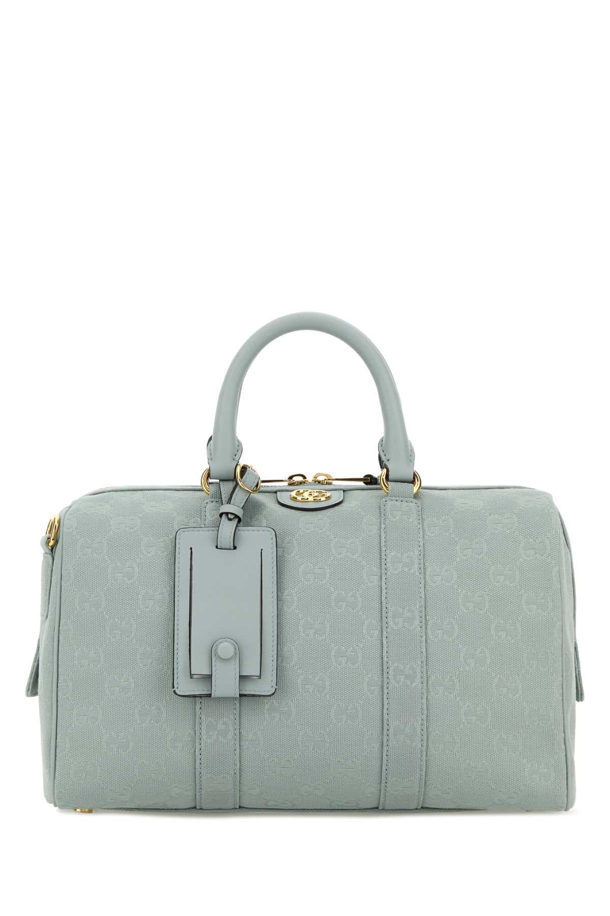 Pastel light blue canvas medium Ophidia handbag