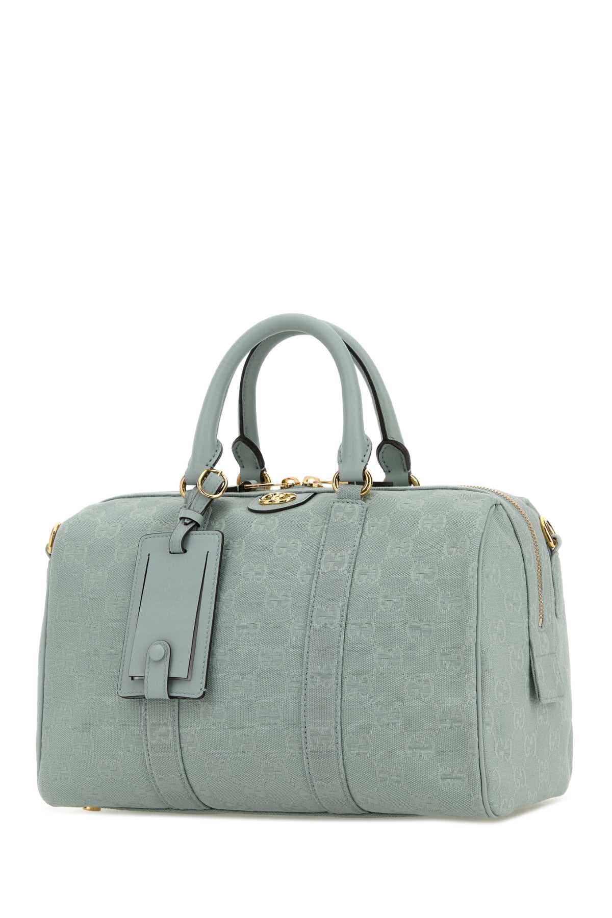 Pastel light blue canvas medium Ophidia handbag - мініатюра 2