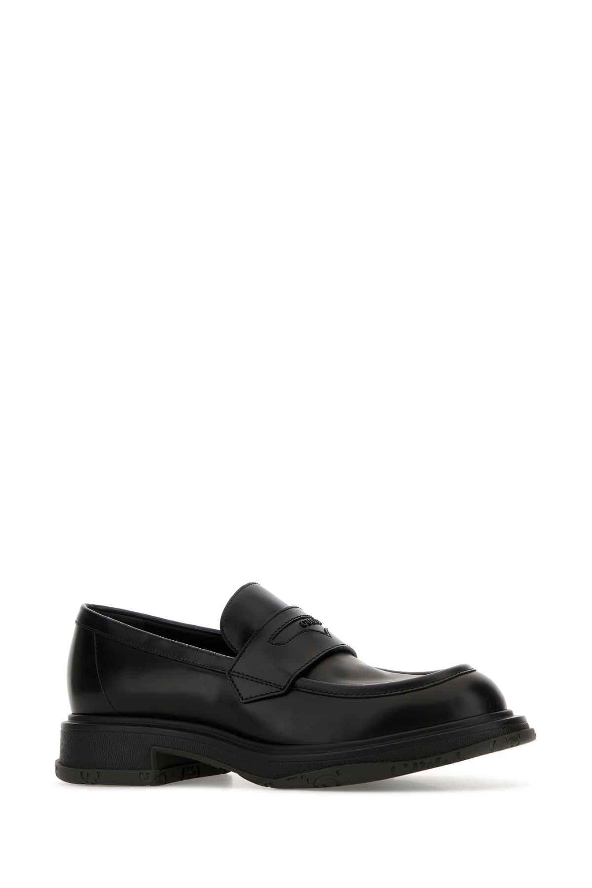 Black leather loafers - мініатюра 2
