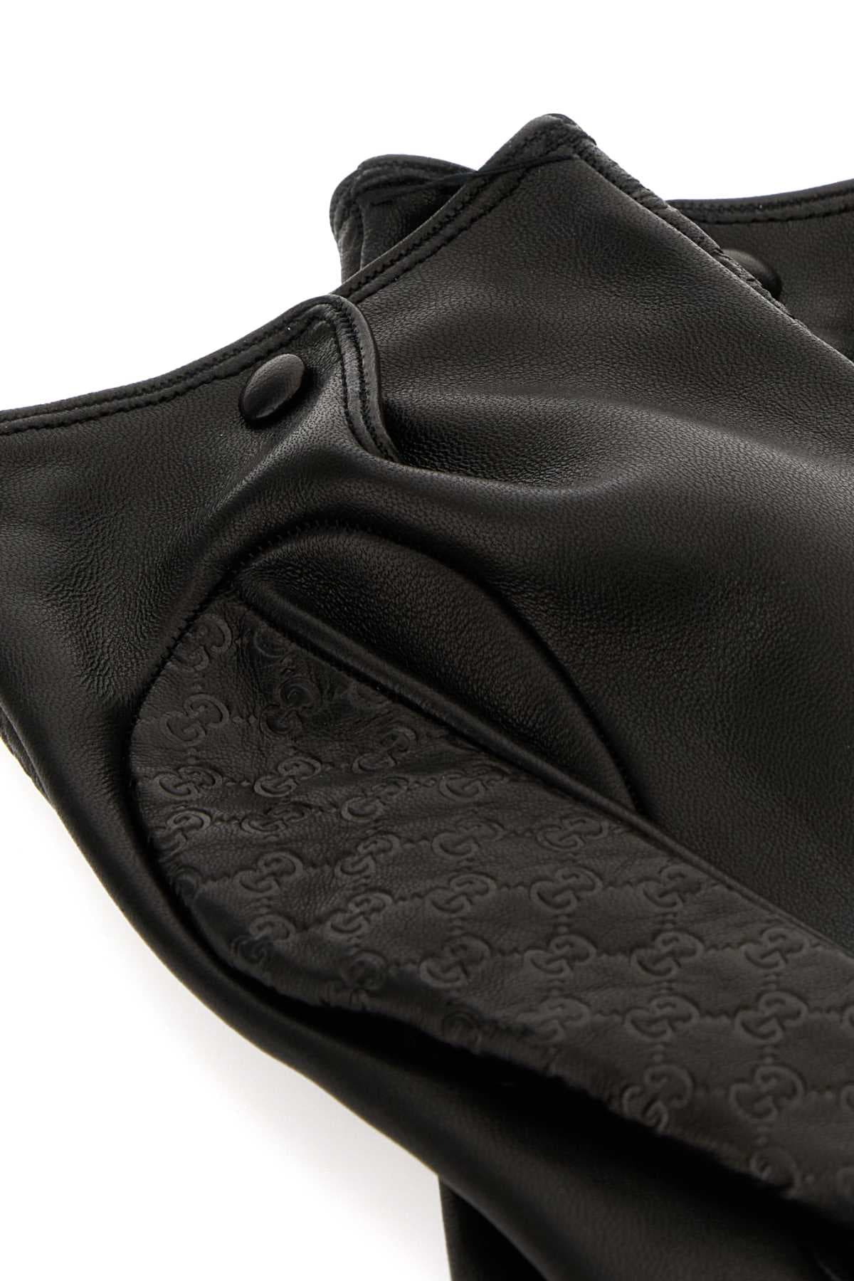 Dark brown nappa leather gloves - мініатюра 2