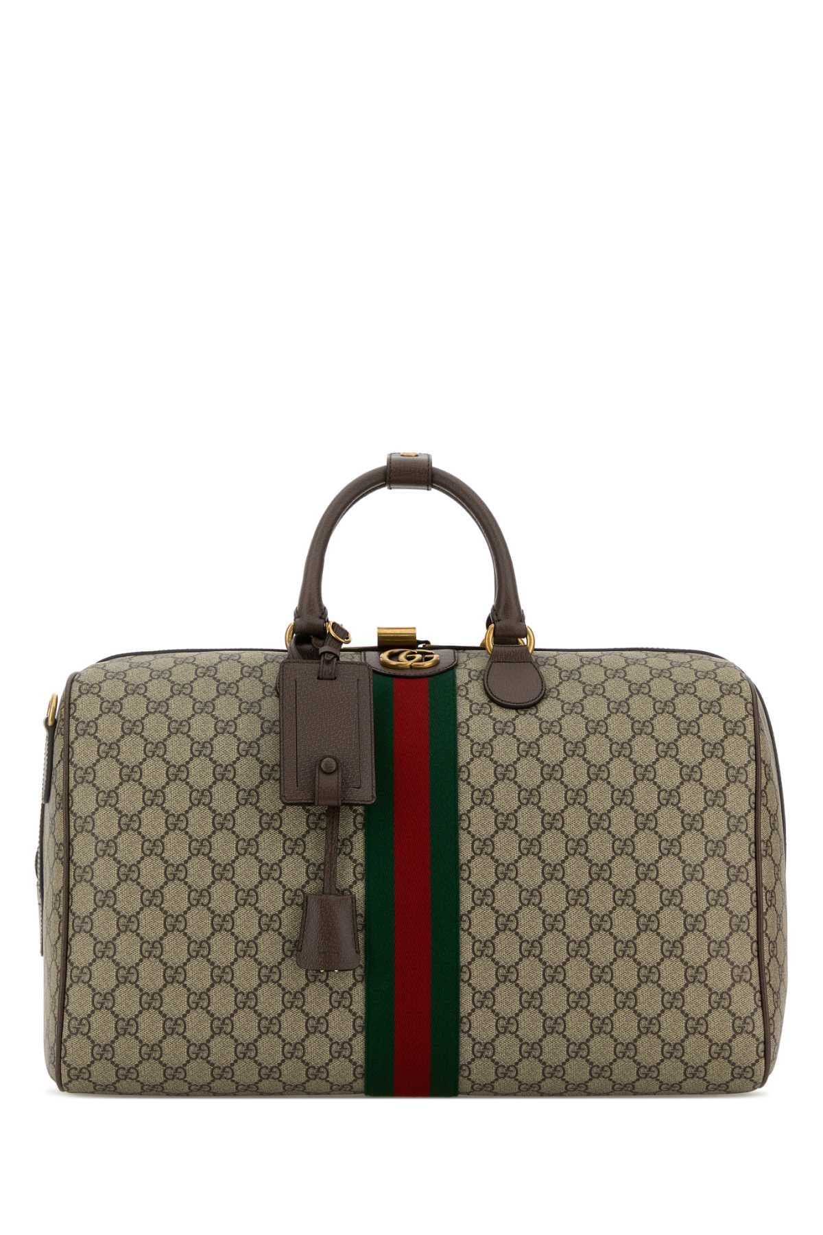Printed canvas Gucci Savoy travel bag