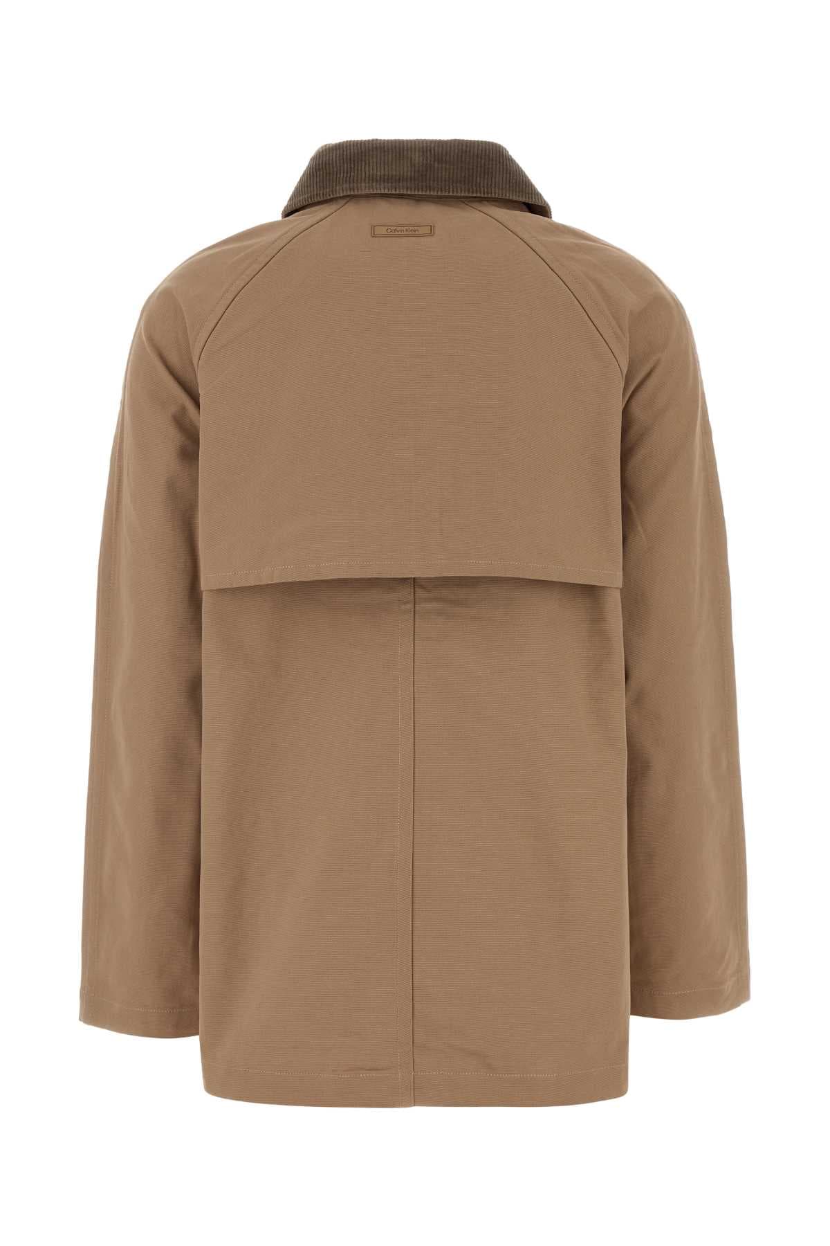 Cappuccino cotton overcoat - мініатюра 2