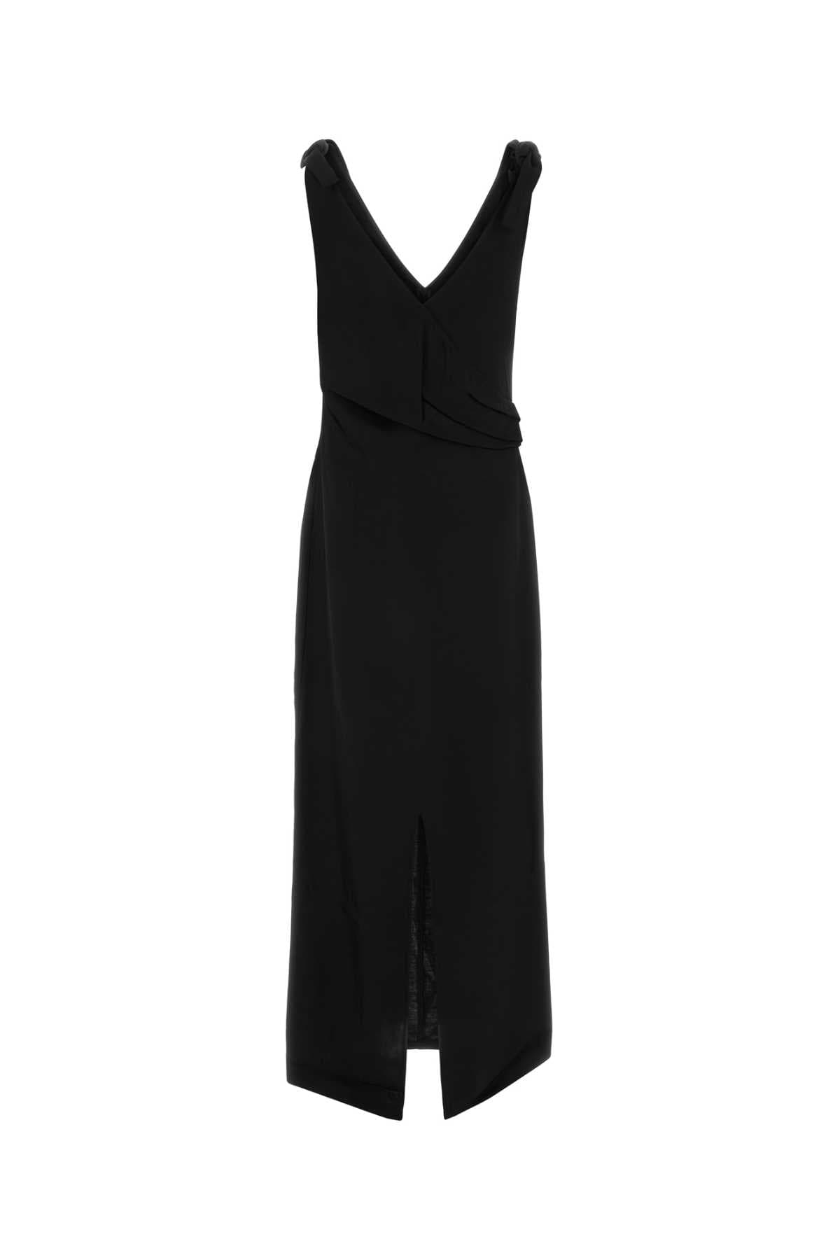 Black viscose dress - мініатюра 2