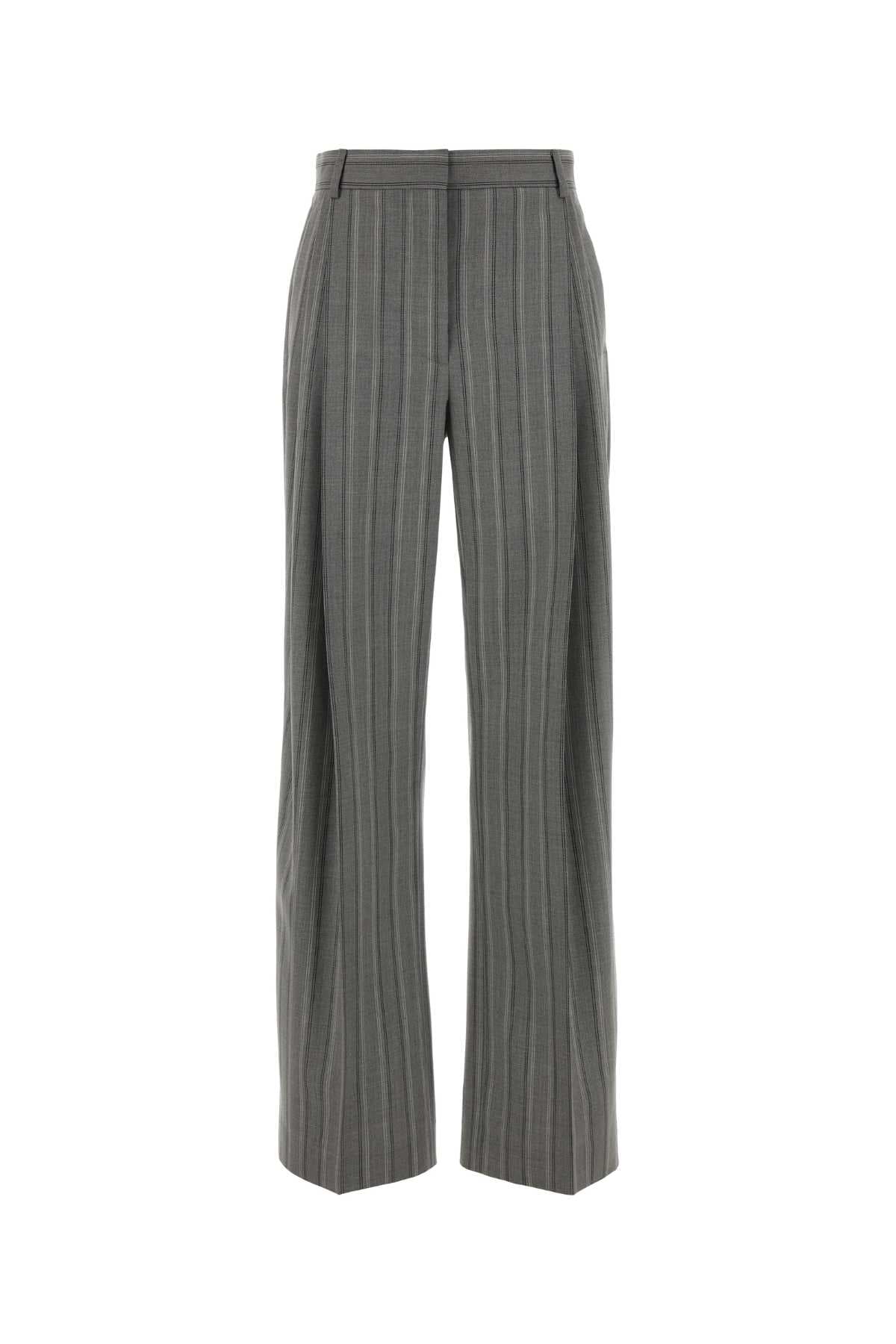 Embroidered wool pant