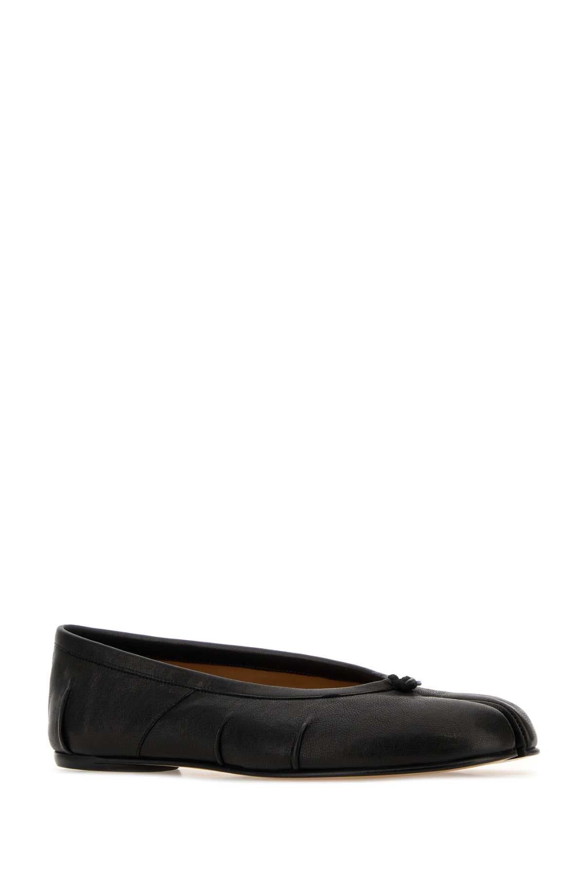 Black leather Tabi ballerinas - мініатюра 2