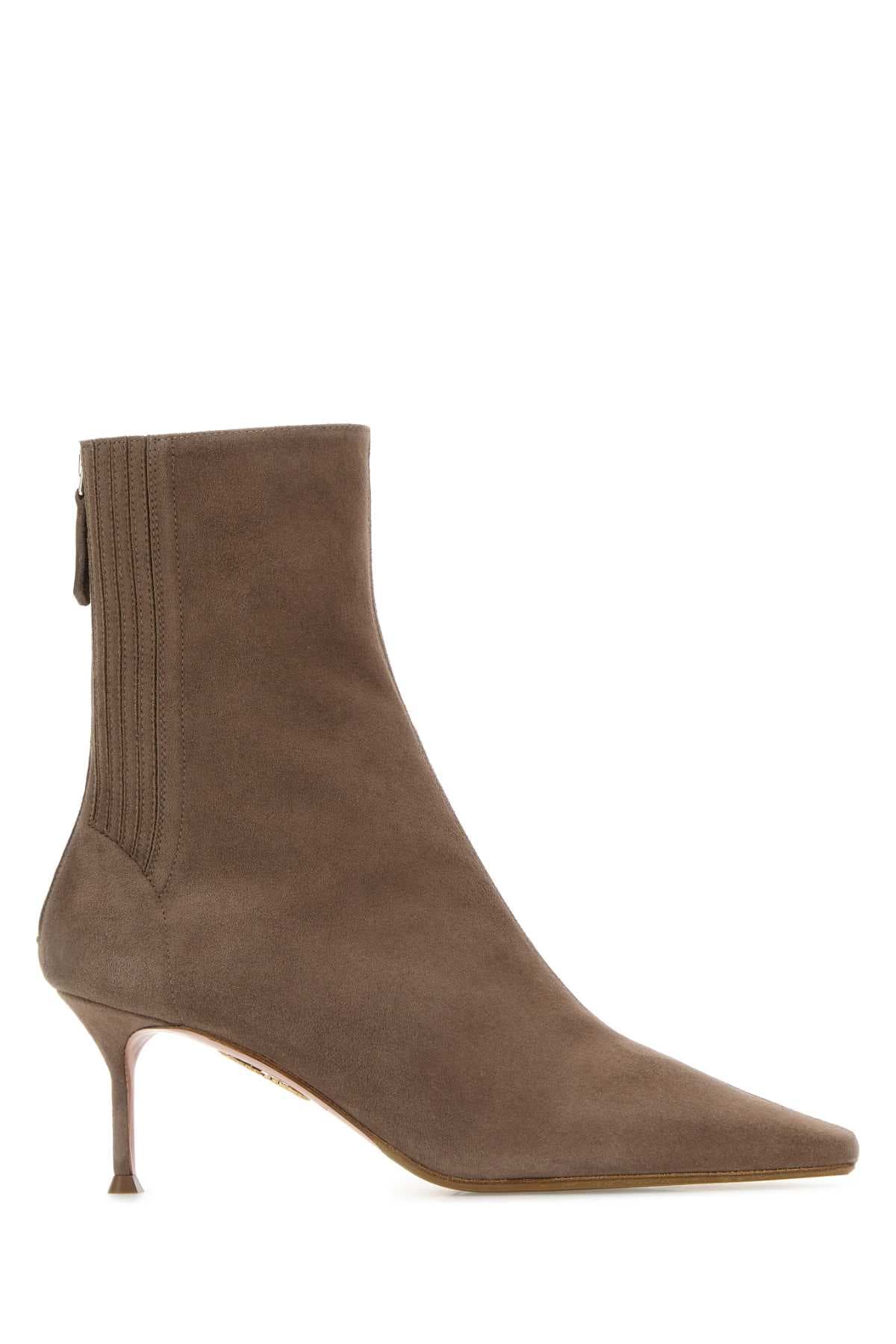 Dove grey suede Saint Honor ankle boots