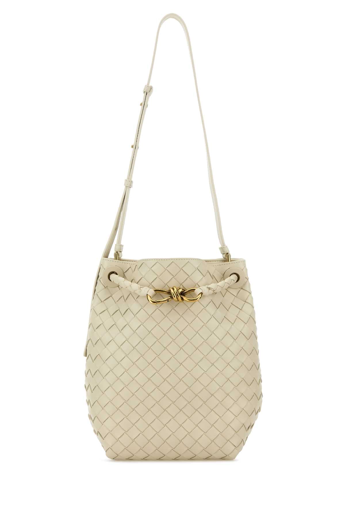 Ivory leather small Andiamo bucket bag