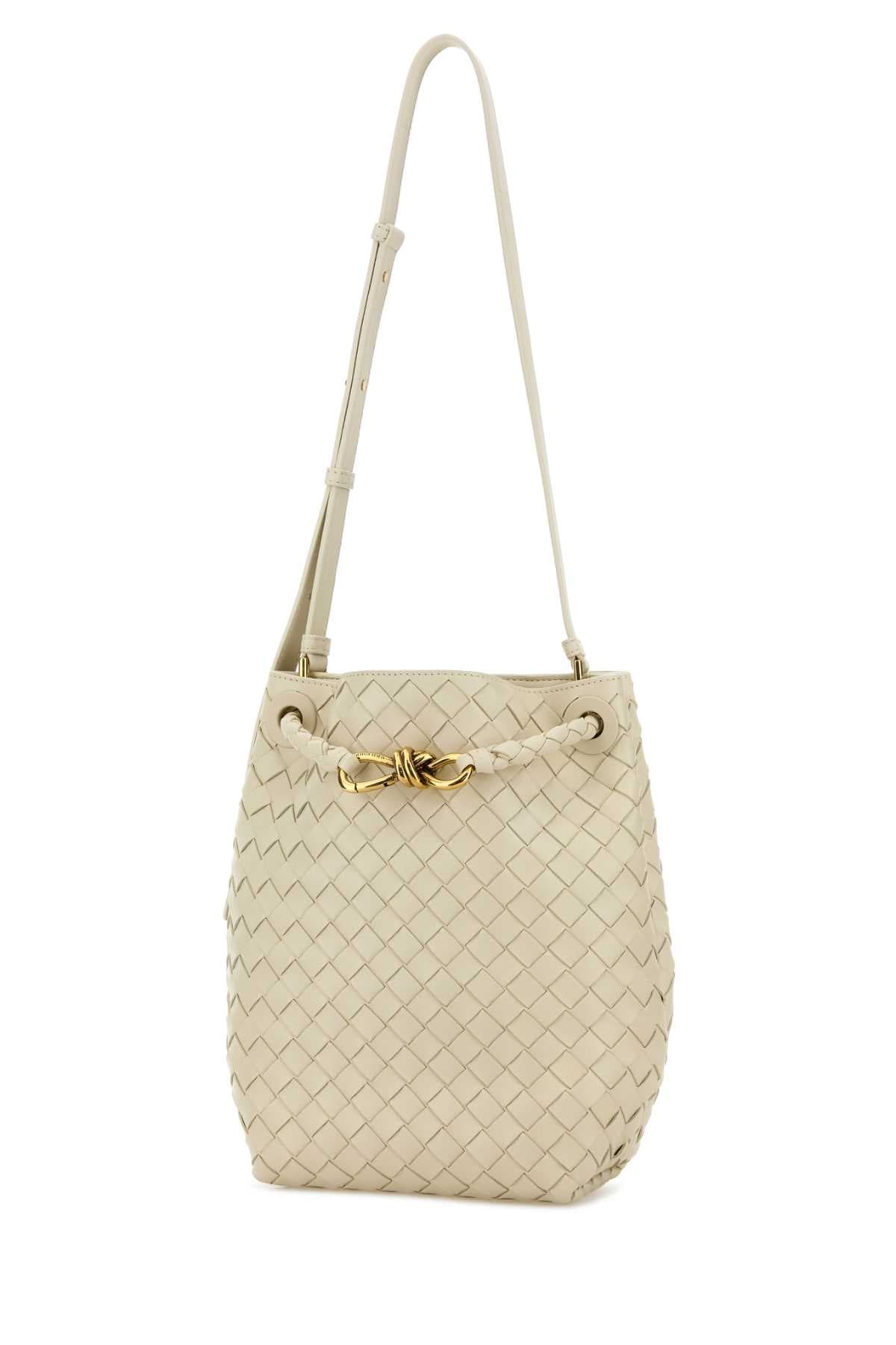Ivory leather small Andiamo bucket bag - мініатюра 2