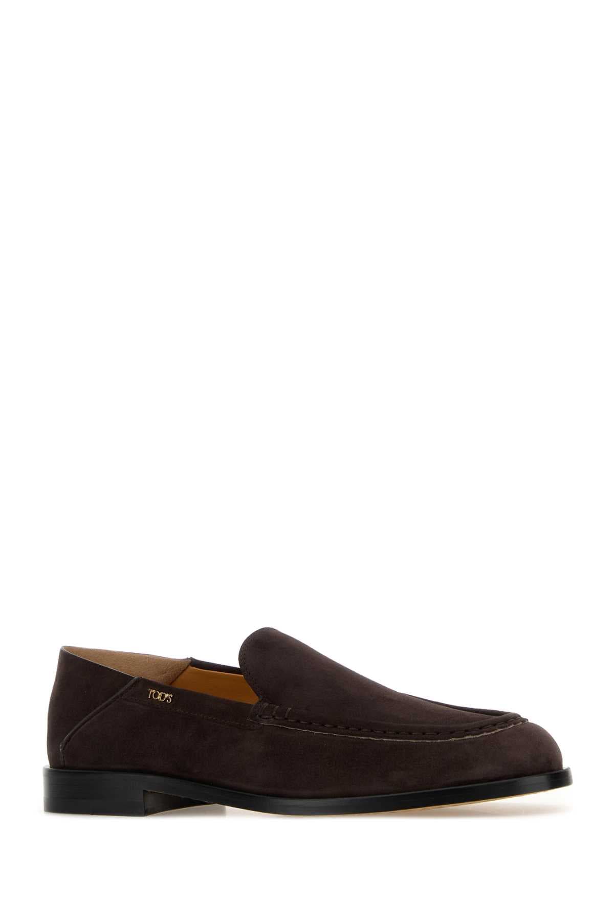 Dark brown suede loafers - мініатюра 2
