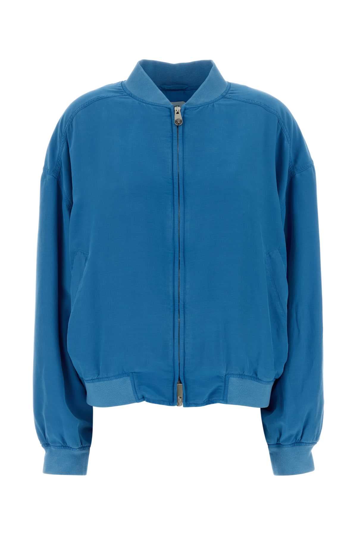 Light-blue poplin jacket