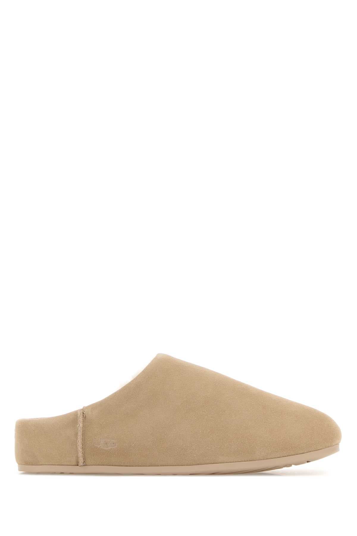 Sand suede Elea slippers