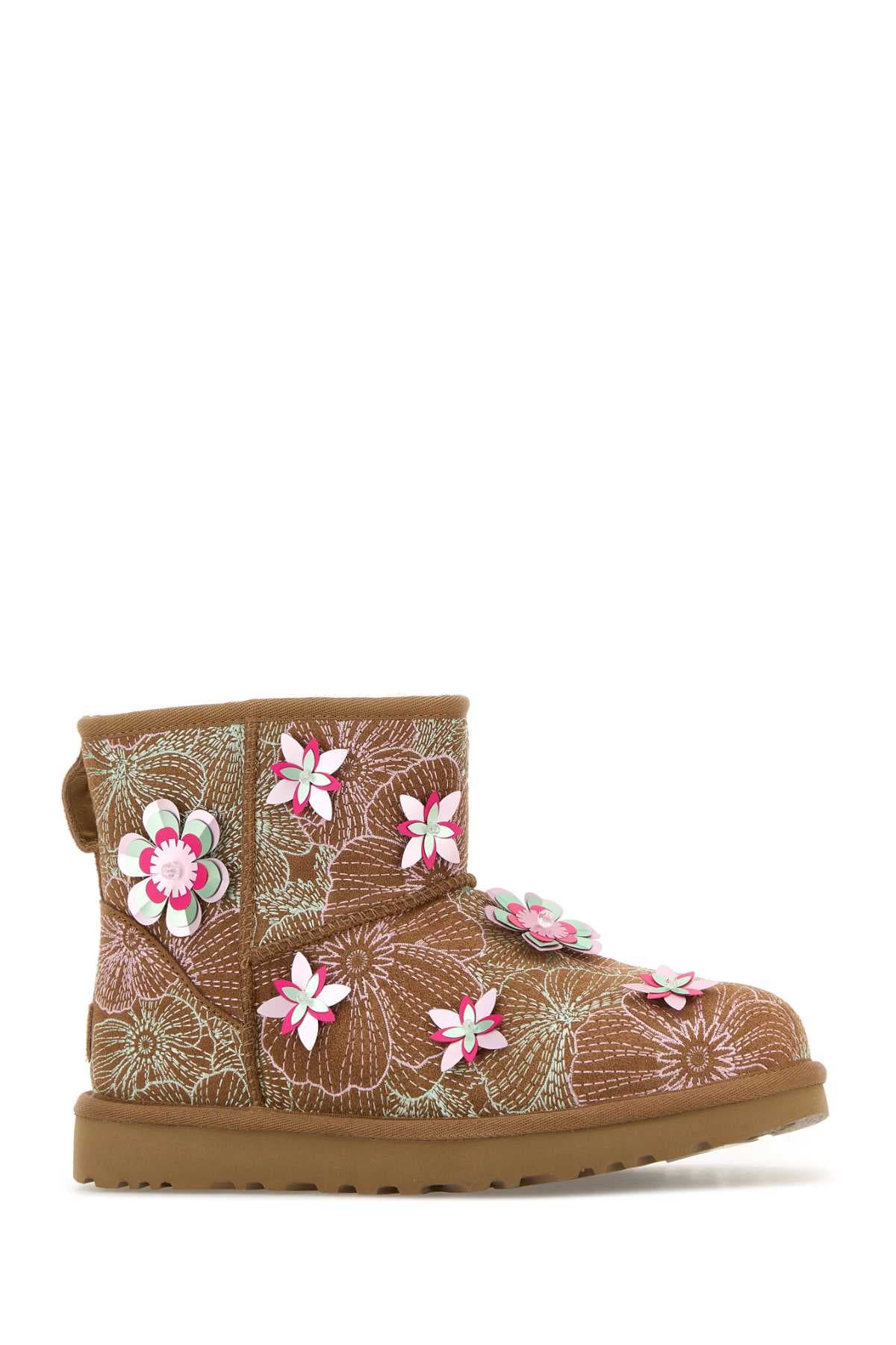 Embroidered suede Classic Mini Meadow ankle boots - мініатюра 2
